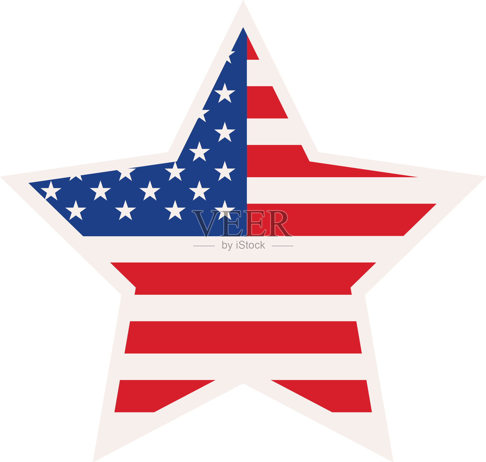 星形美国国旗设计元素图片