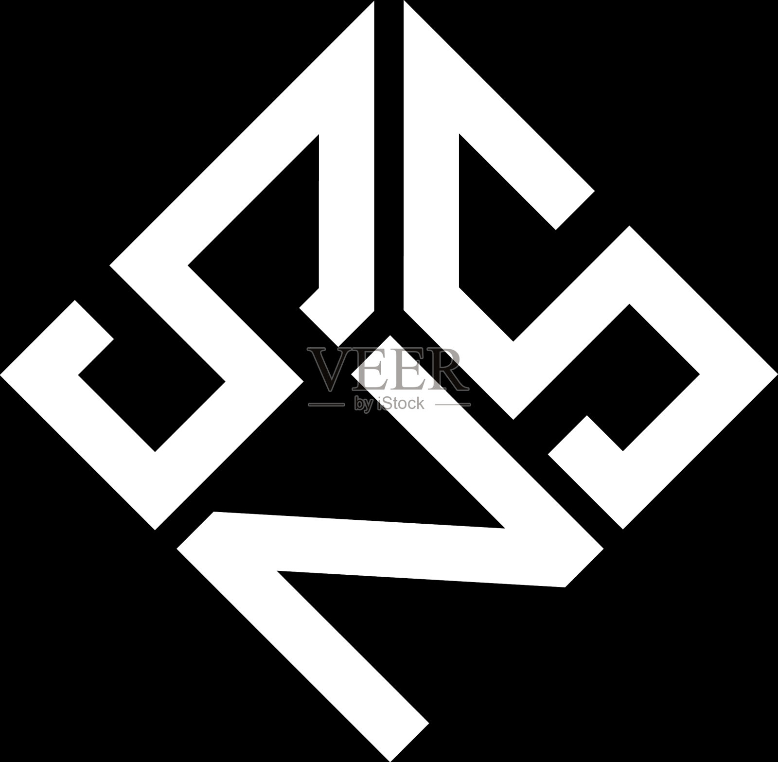 SNS黑色背景字母标志设计插画图片素材