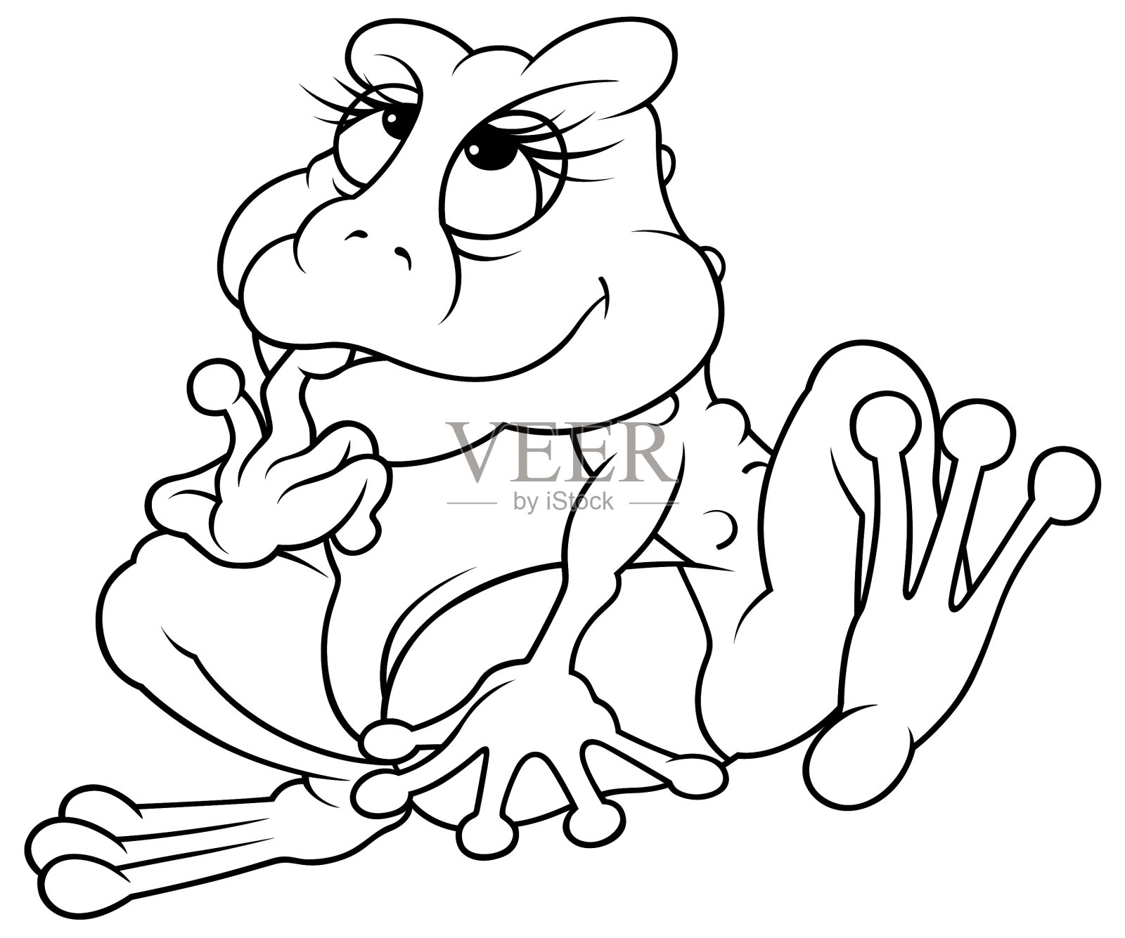 画一只沉思的青蛙设计元素图片