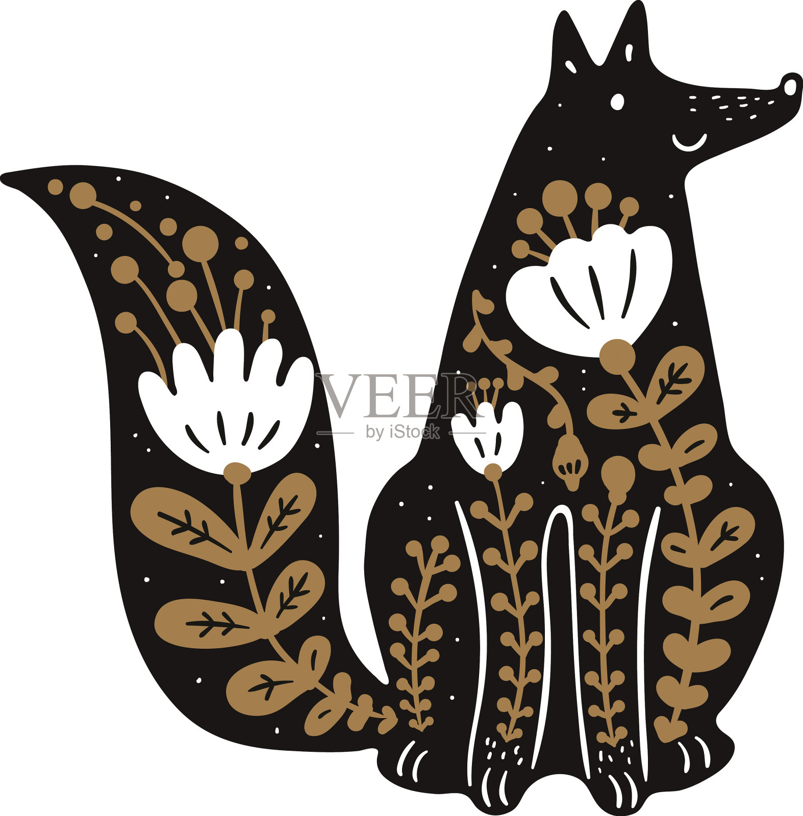 北欧狐北欧部落中的民间传说动物设计元素图片