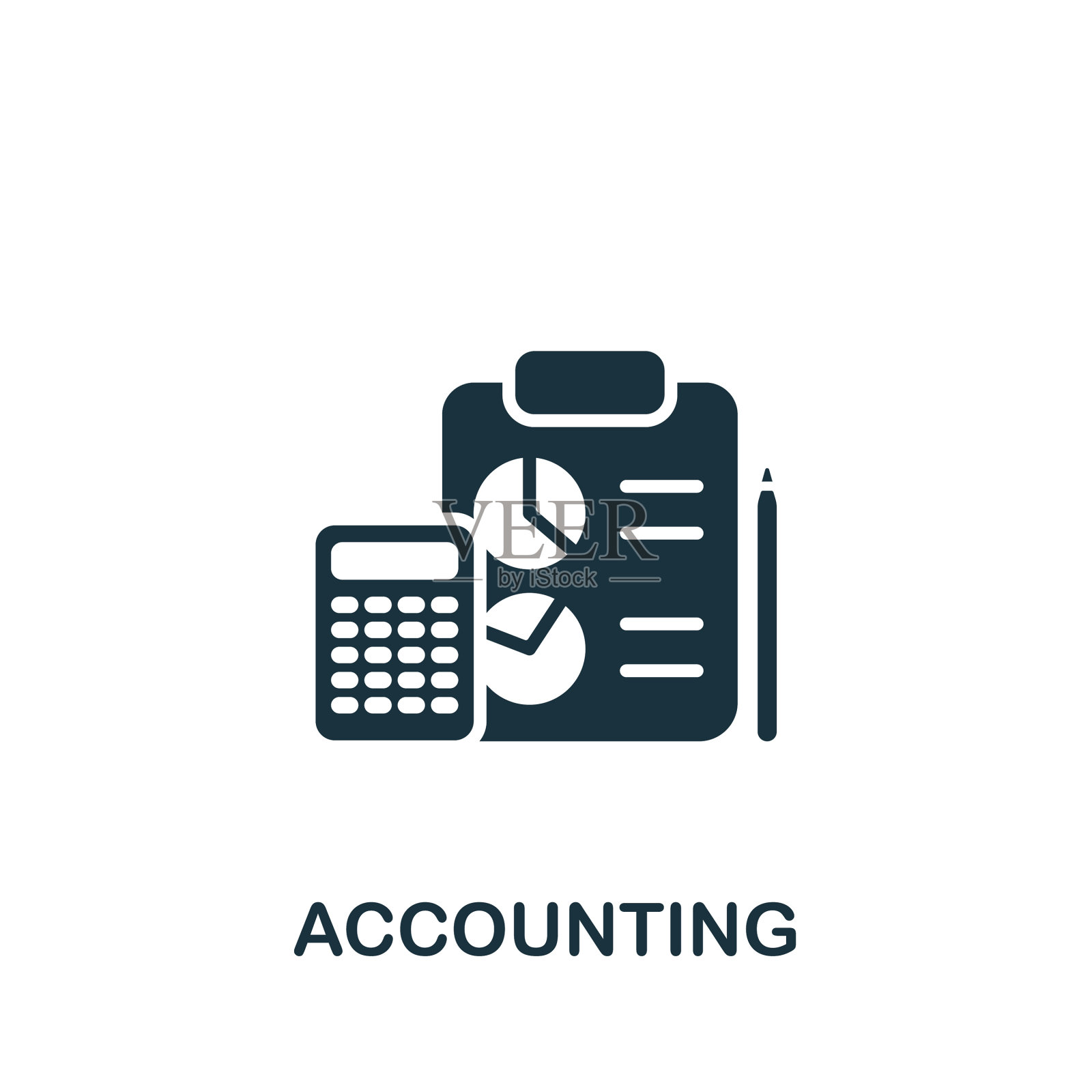 会计图标单色简单会计图标图标素材