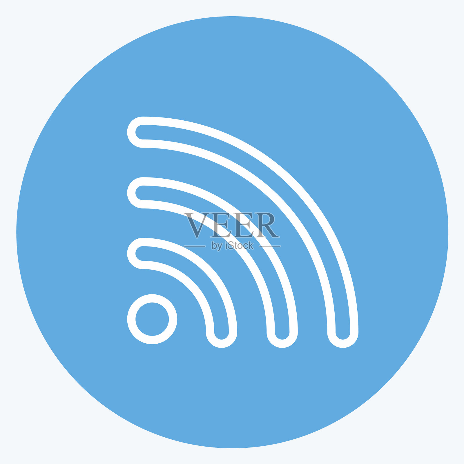 图标RSS饲料适合教育符号蓝色插画图片素材