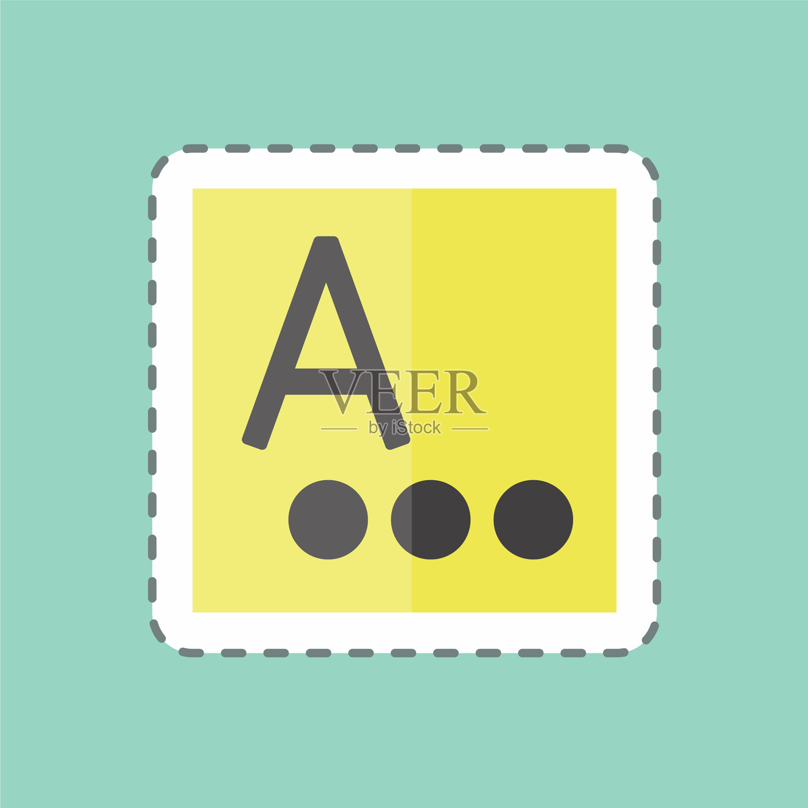 适用于不干胶线条的语言切割输入插画图片素材