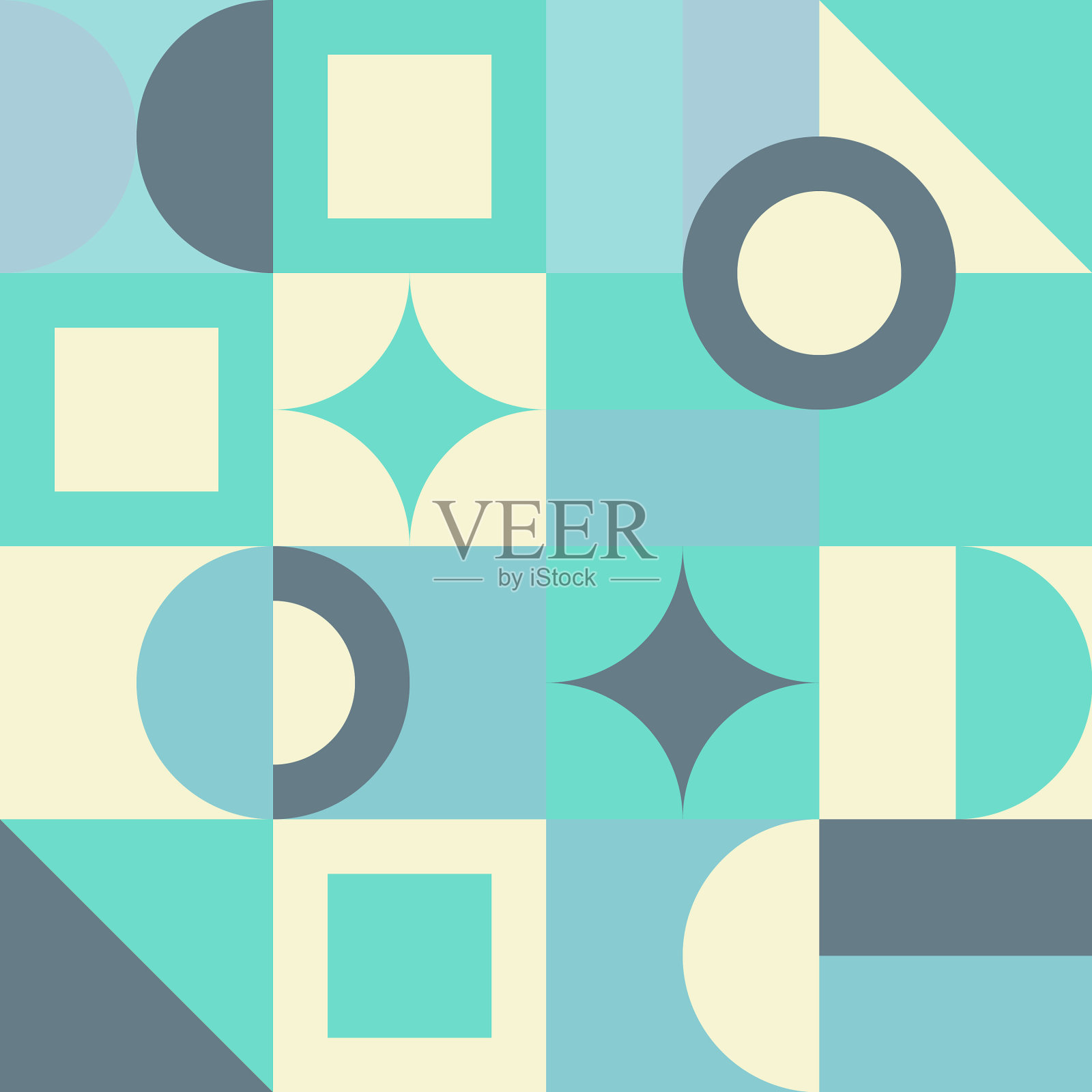 简单的几何图案插画图片素材