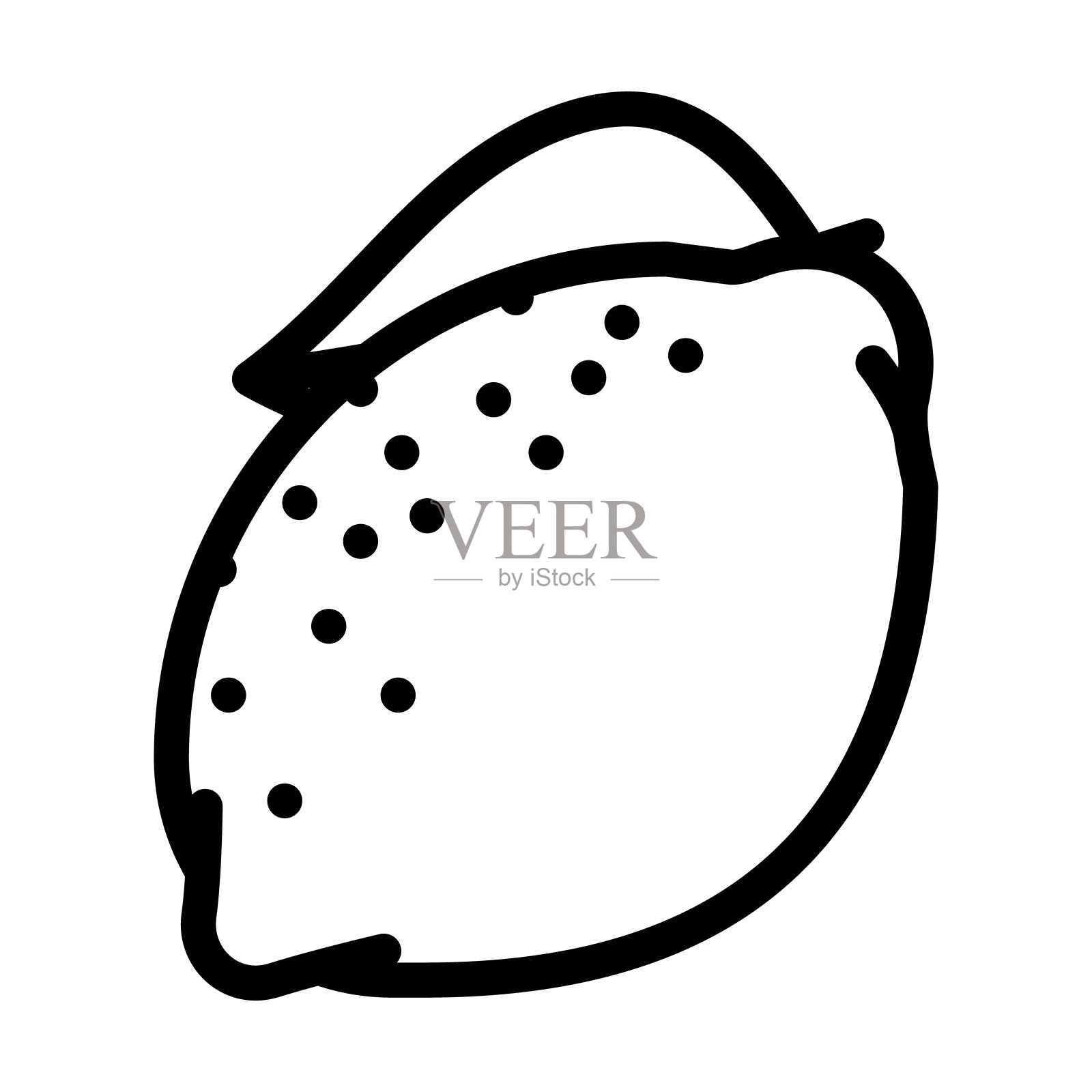 柠檬水果线图标矢量插图插画图片素材