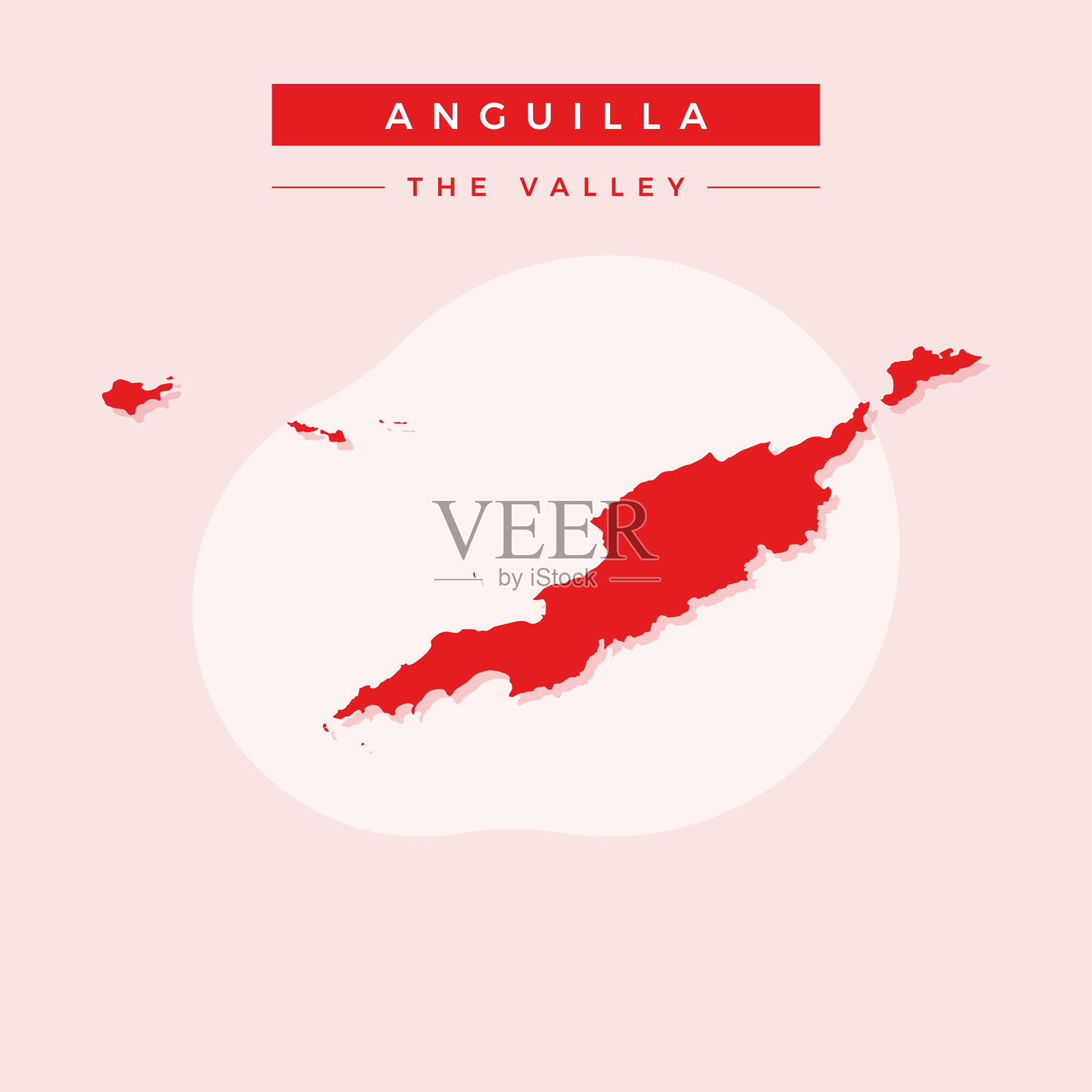 安圭拉国家地图,安圭拉地图矢量,安圭拉地图插图矢量。插画图片素材