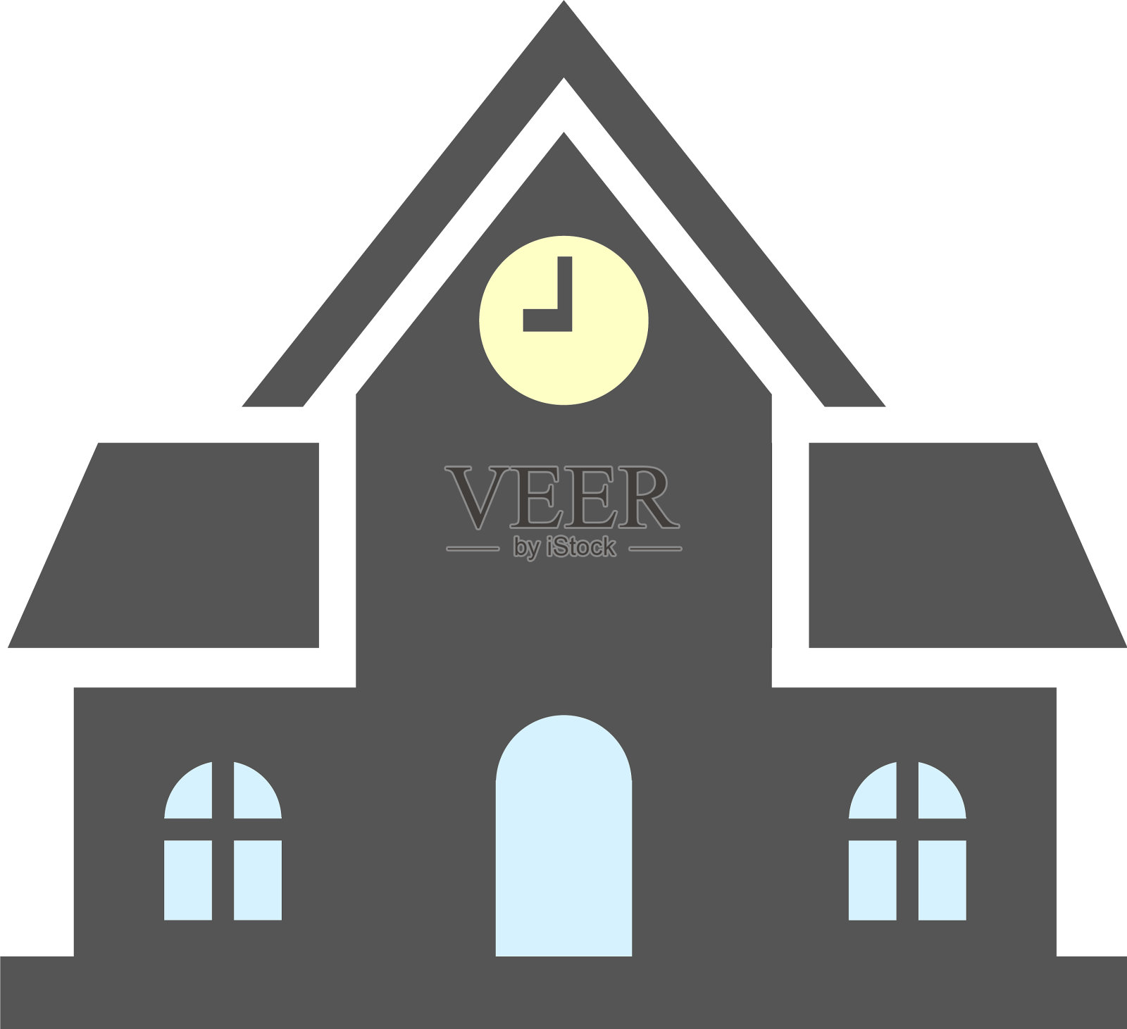 教育图标校舍前图标素材