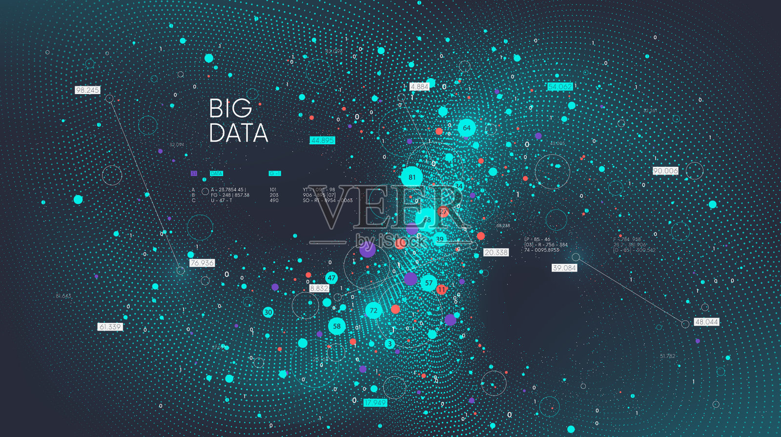 数字云特定波的可视化插画图片素材