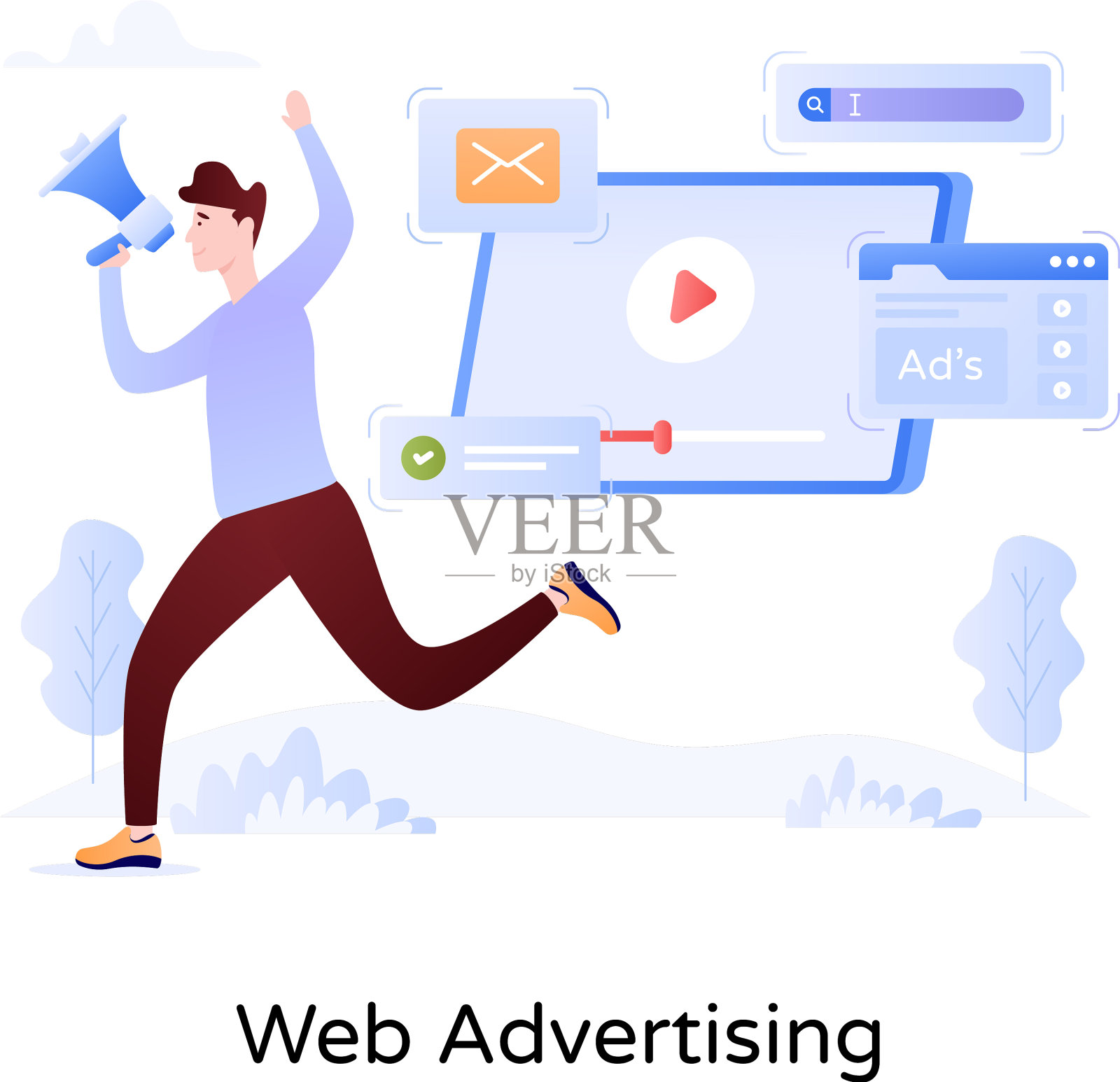 数字营销插画图片素材