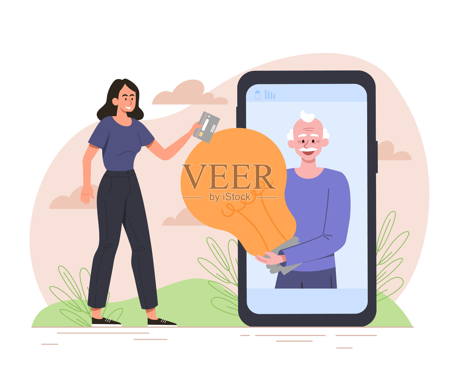 向长者提供财政援助设计元素图片