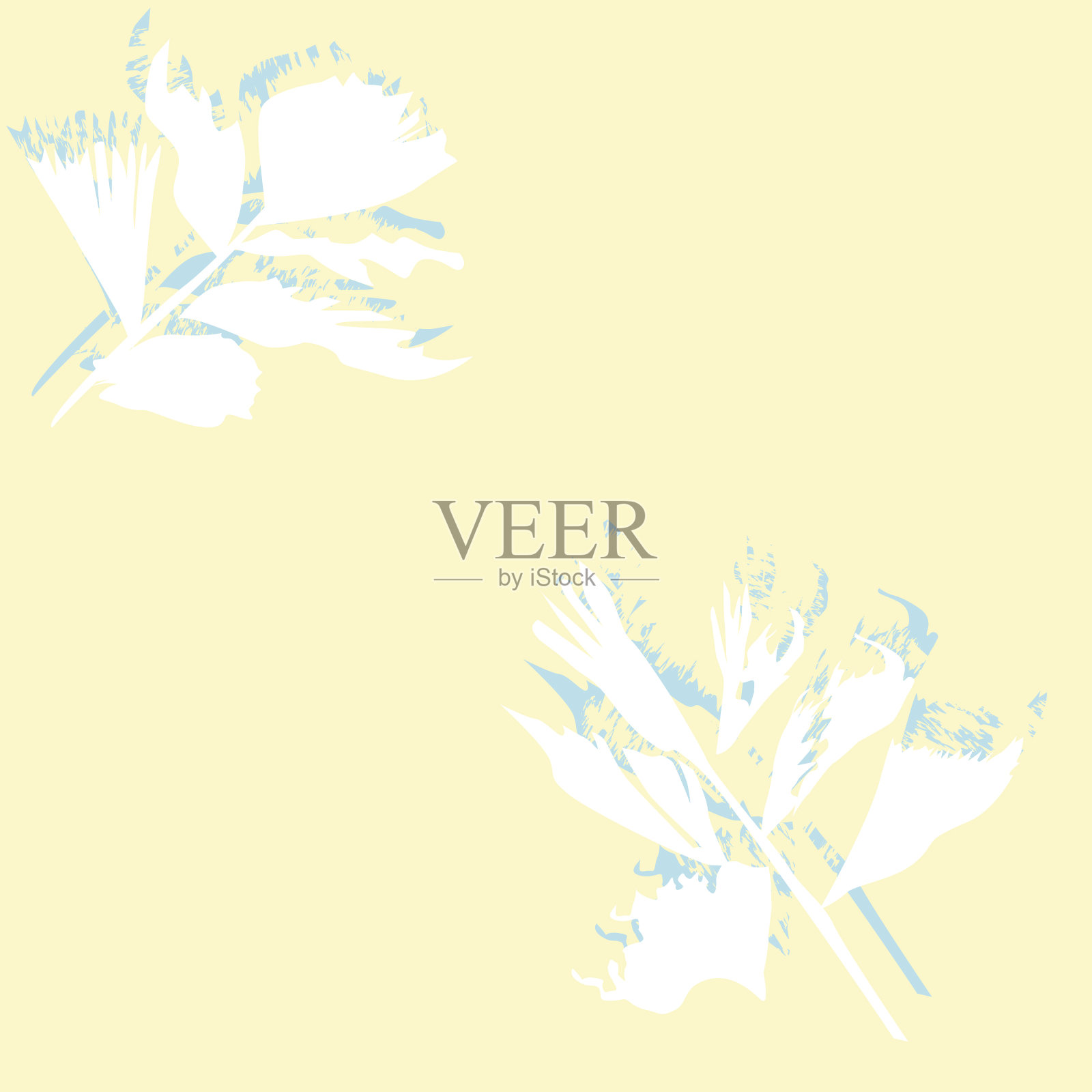 画笔勾勒出热带树叶无缝的图案插画图片素材