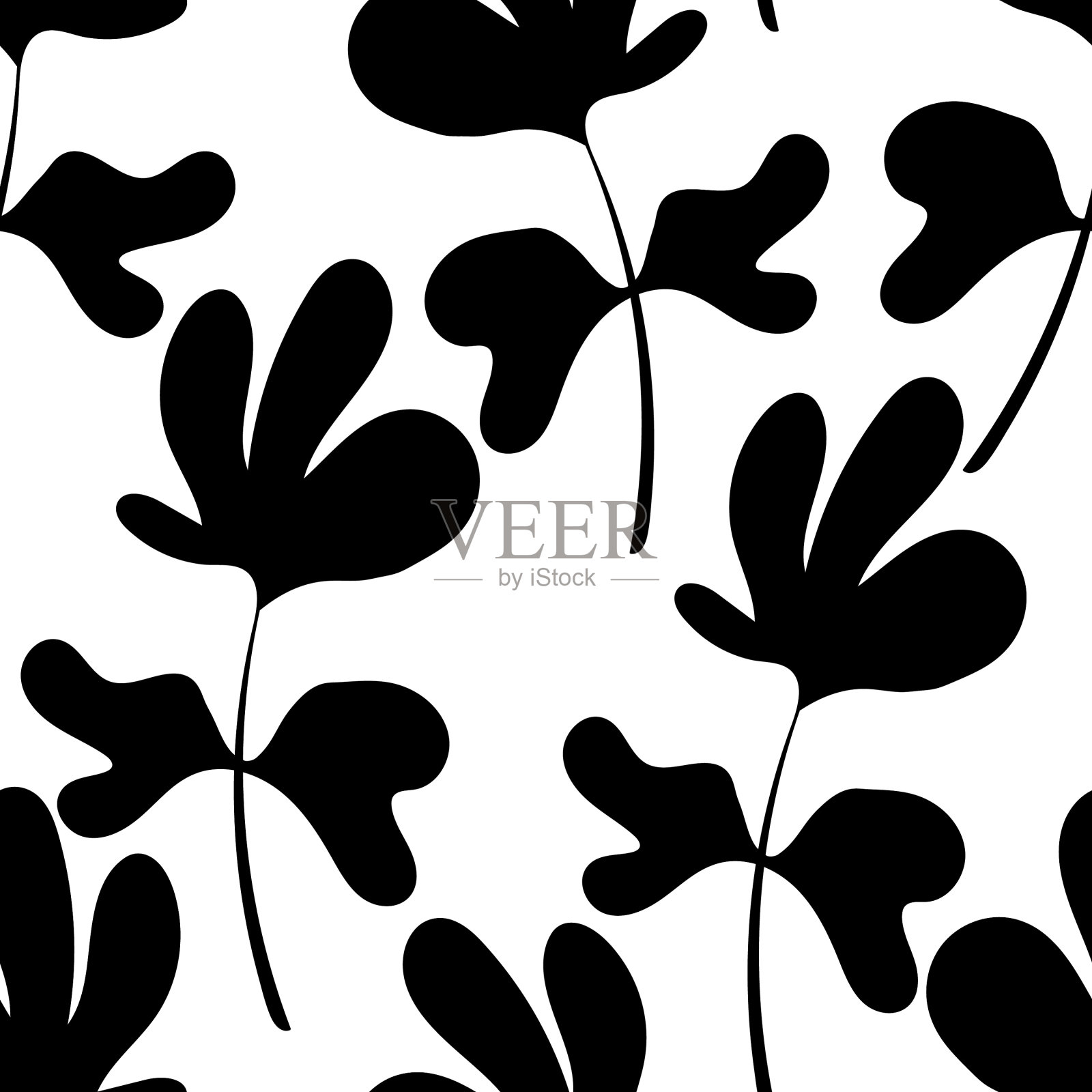 基于传统民俗的无缝花卉图案插画图片素材