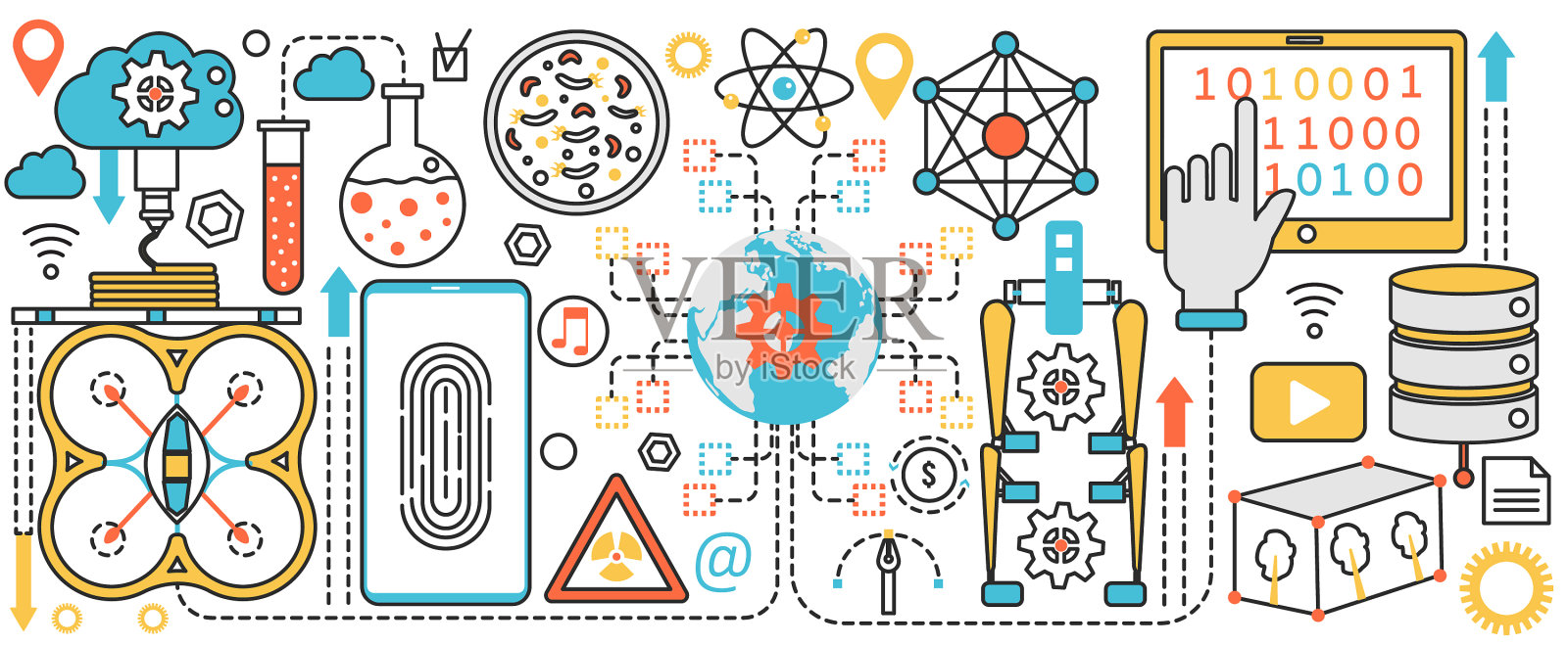 创新科技教育设计元素图片