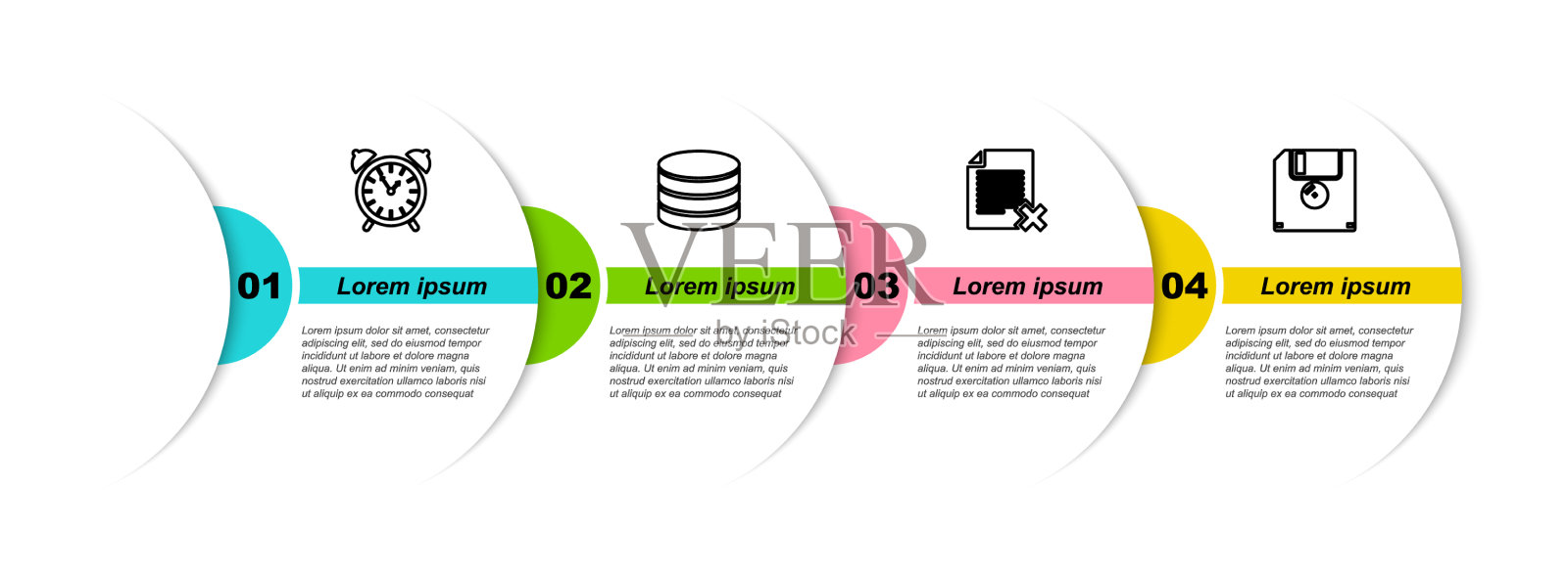 设置行闹钟数据库删除文件插画图片素材
