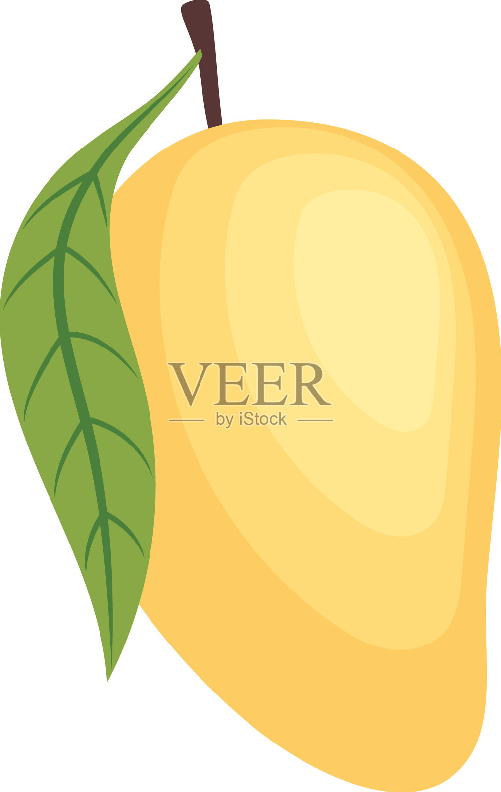 新鲜芒果水果设计元素图片