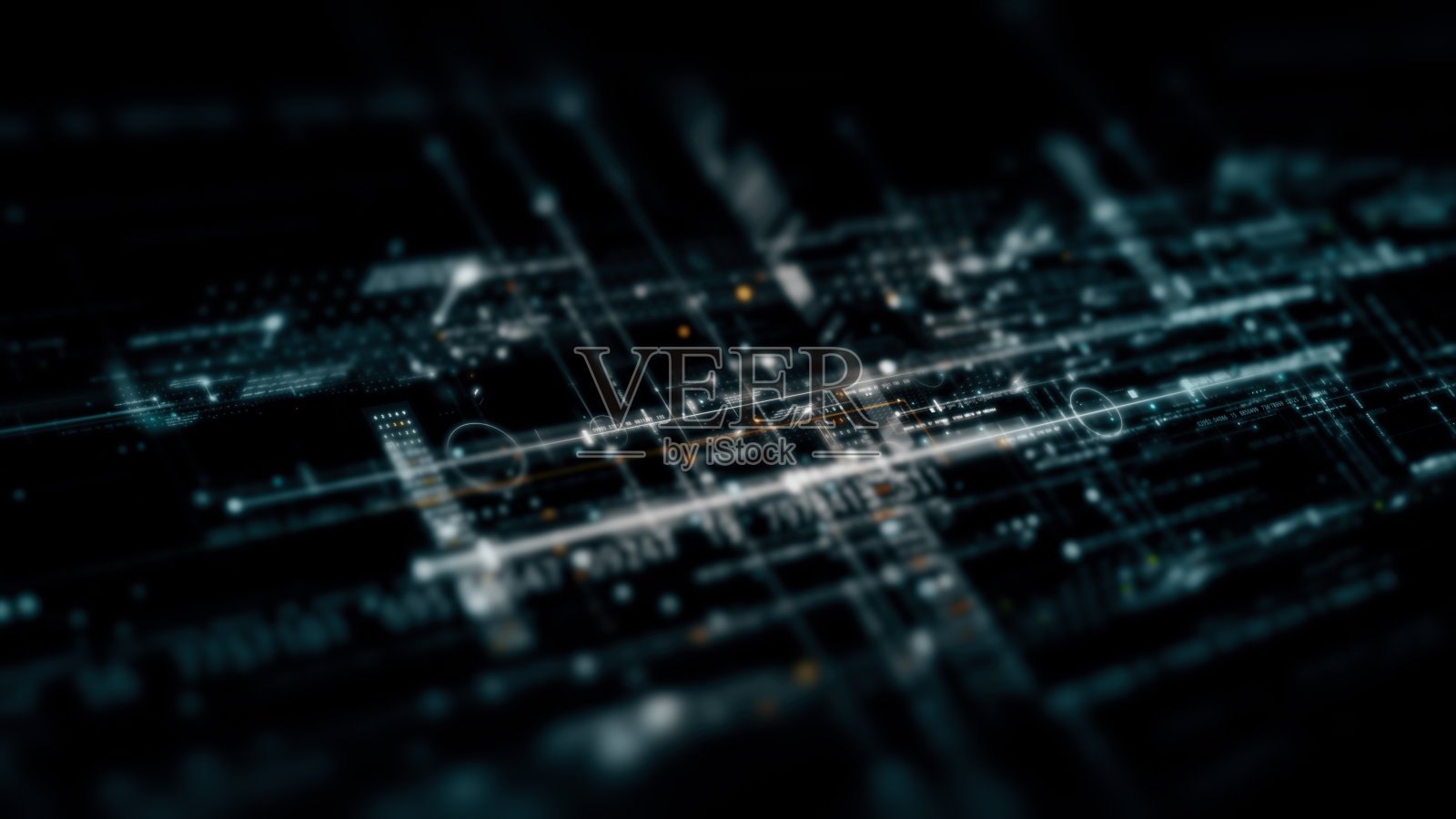 未来数据矩阵模拟HUD背景插画图片素材