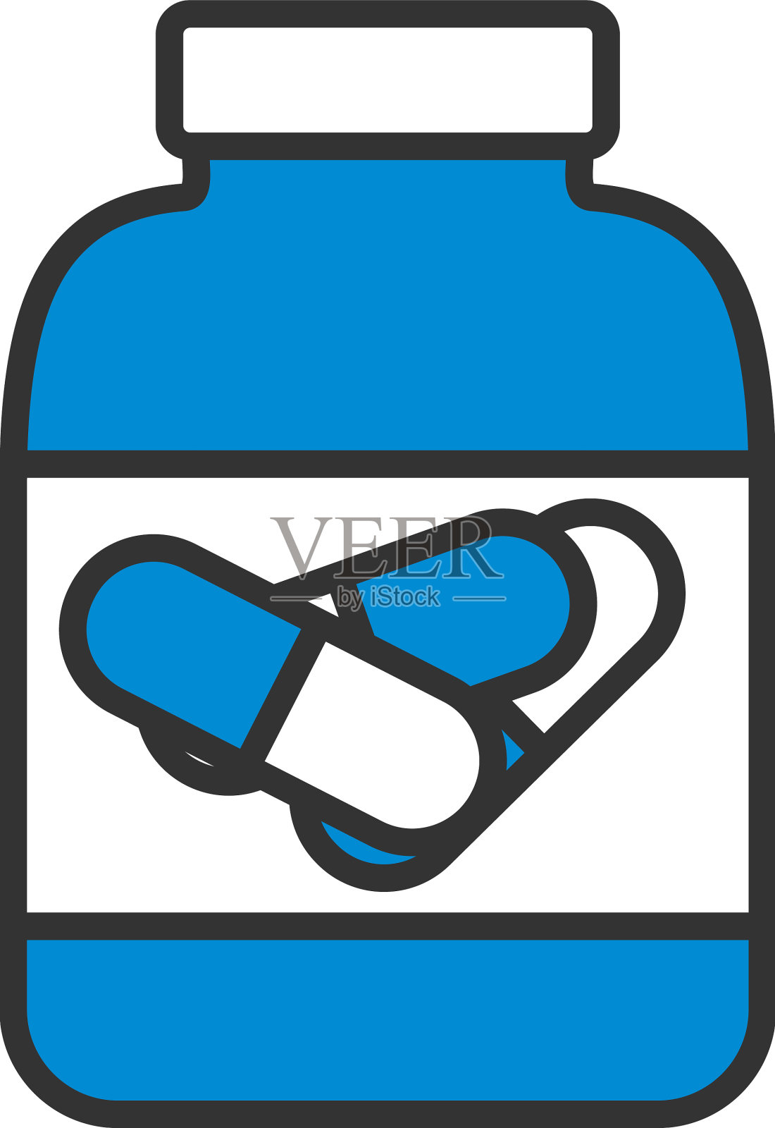 容器中的健身药丸图标图标素材