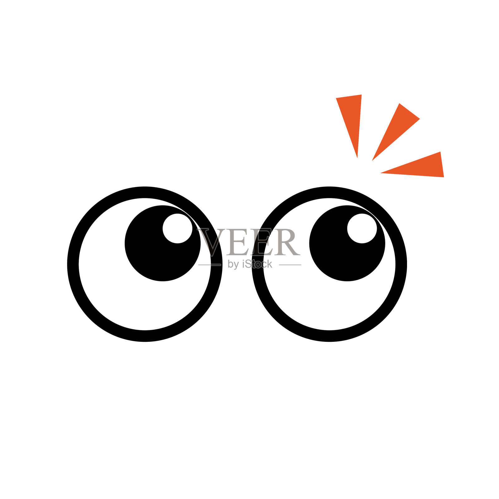 觉察和惊奇的眼睛插画图片素材