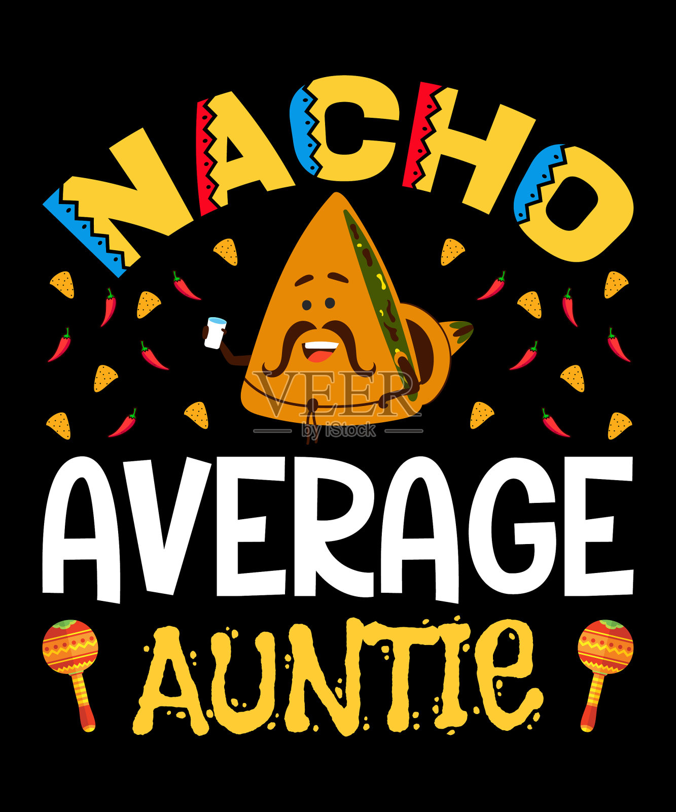 纳平均阿姨插画图片素材