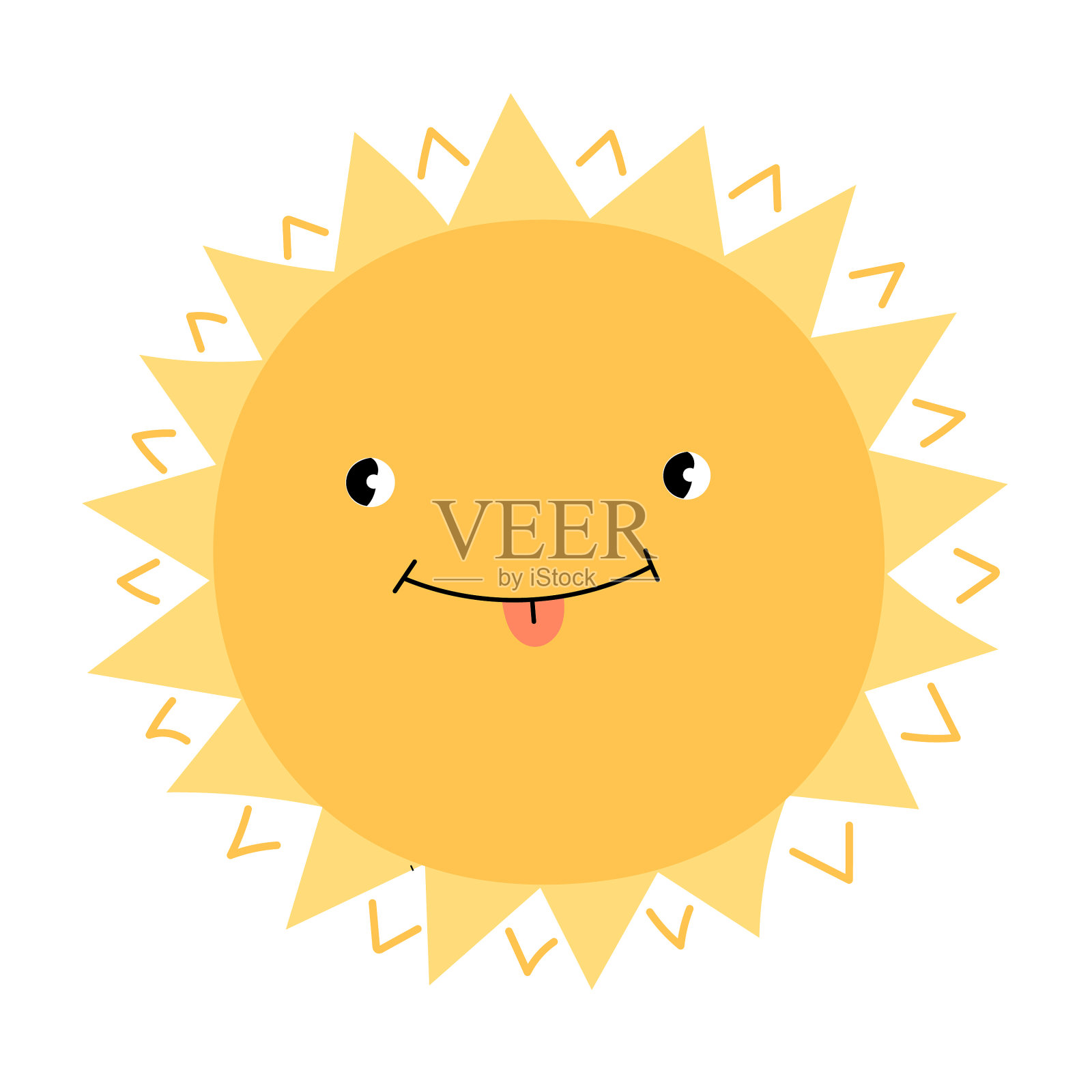 灿烂的阳光微笑笑脸设计元素图片