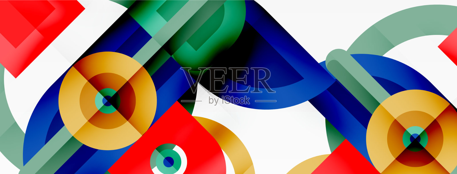 创意几何墙纸最小几何插画图片素材