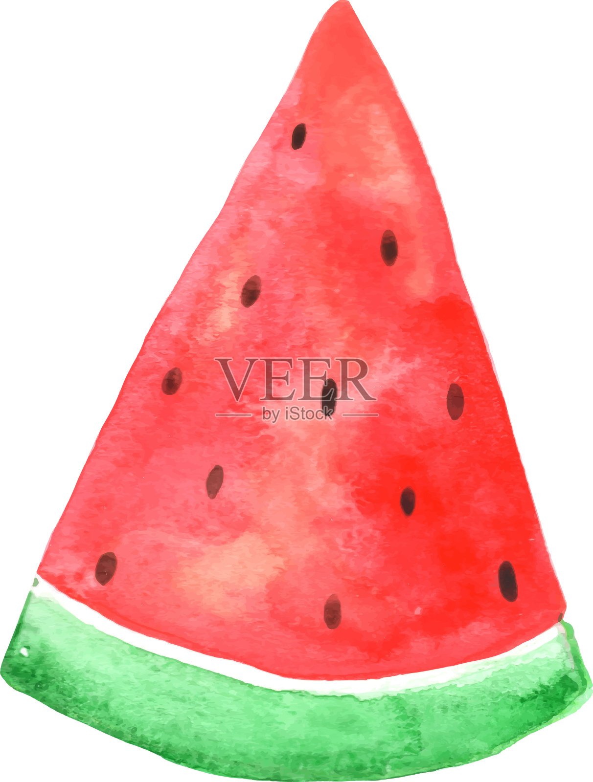 西瓜水彩设计元素图片