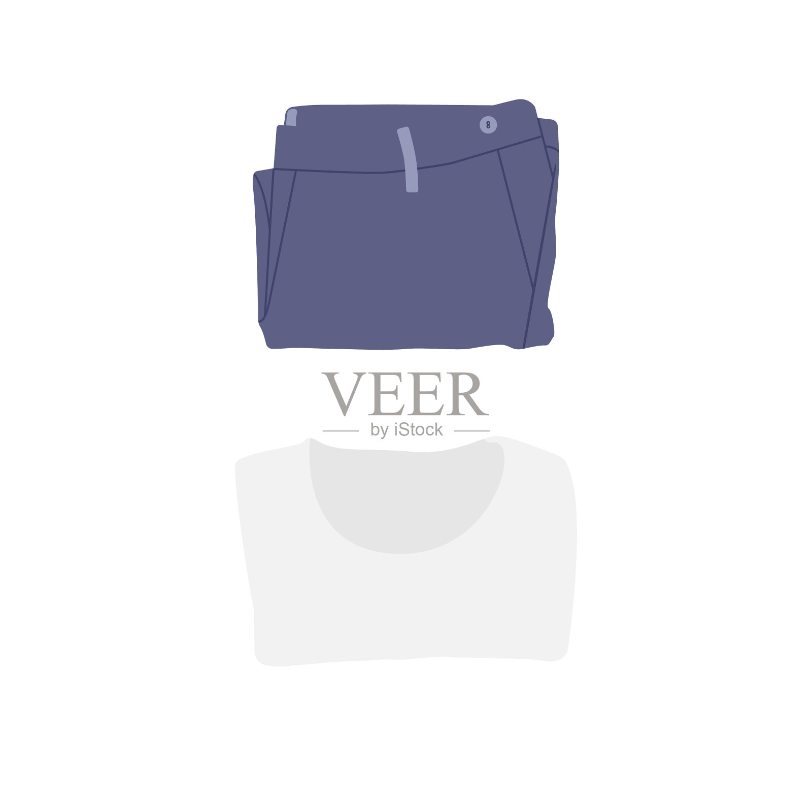 折叠衣服平干净图标设计元素上插画图片素材