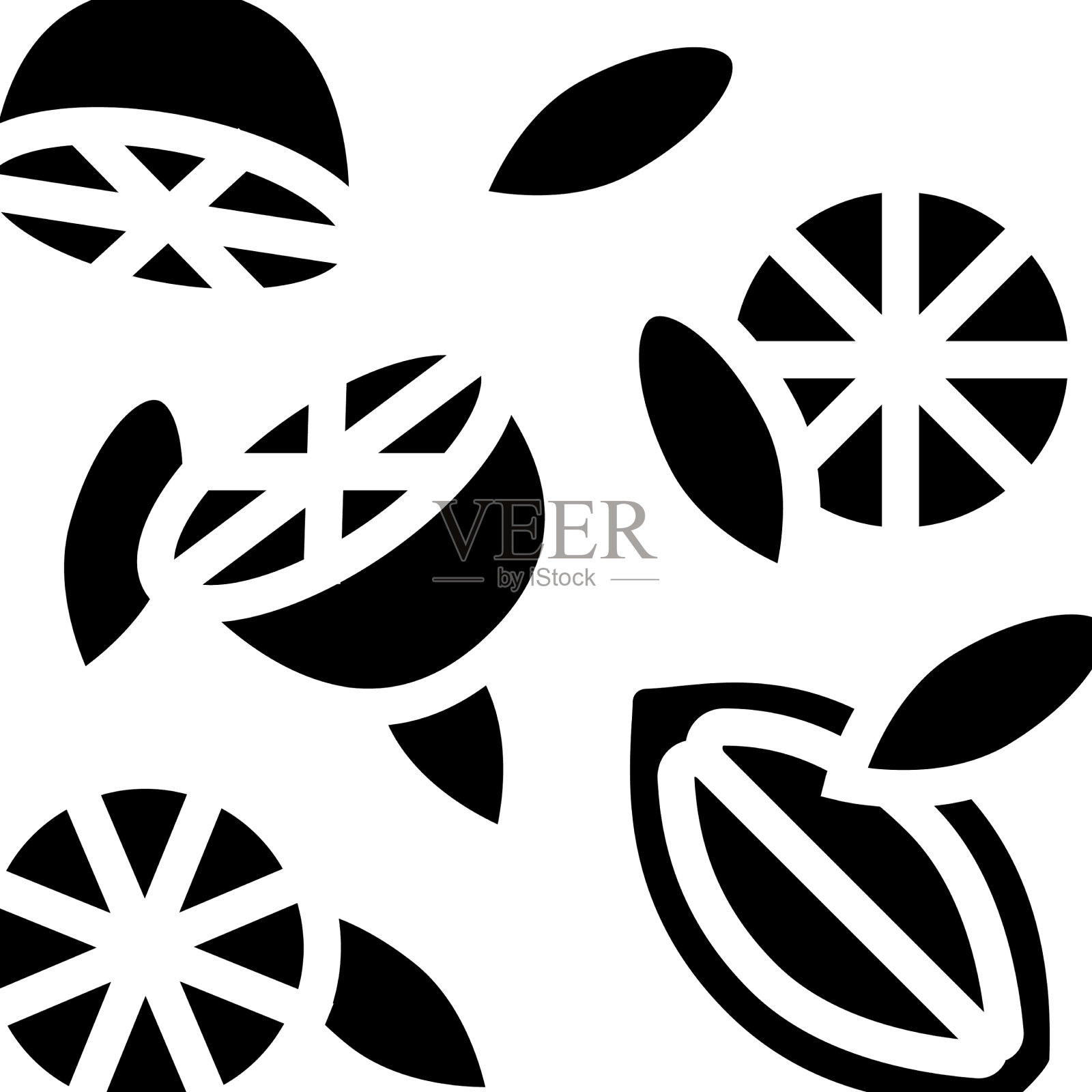 组成柠檬字形图标插画图片素材