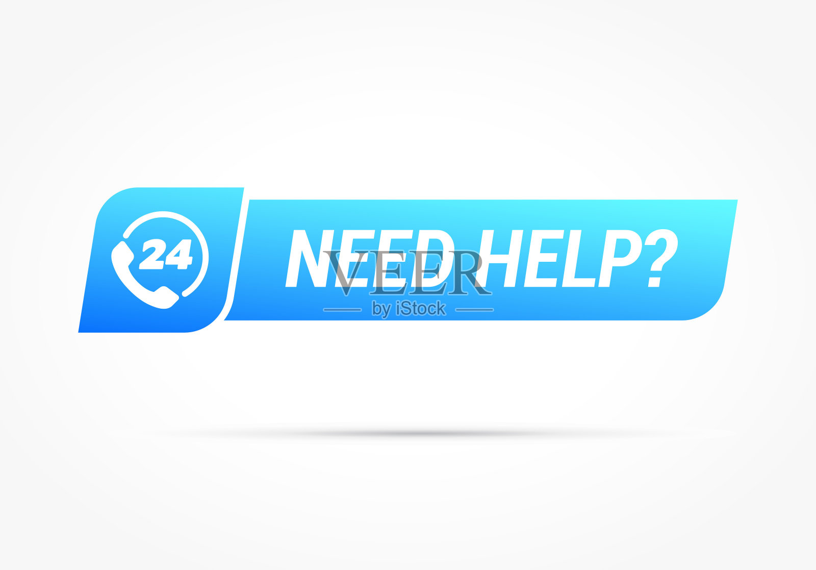 需要帮助24小时支持标签插画图片素材