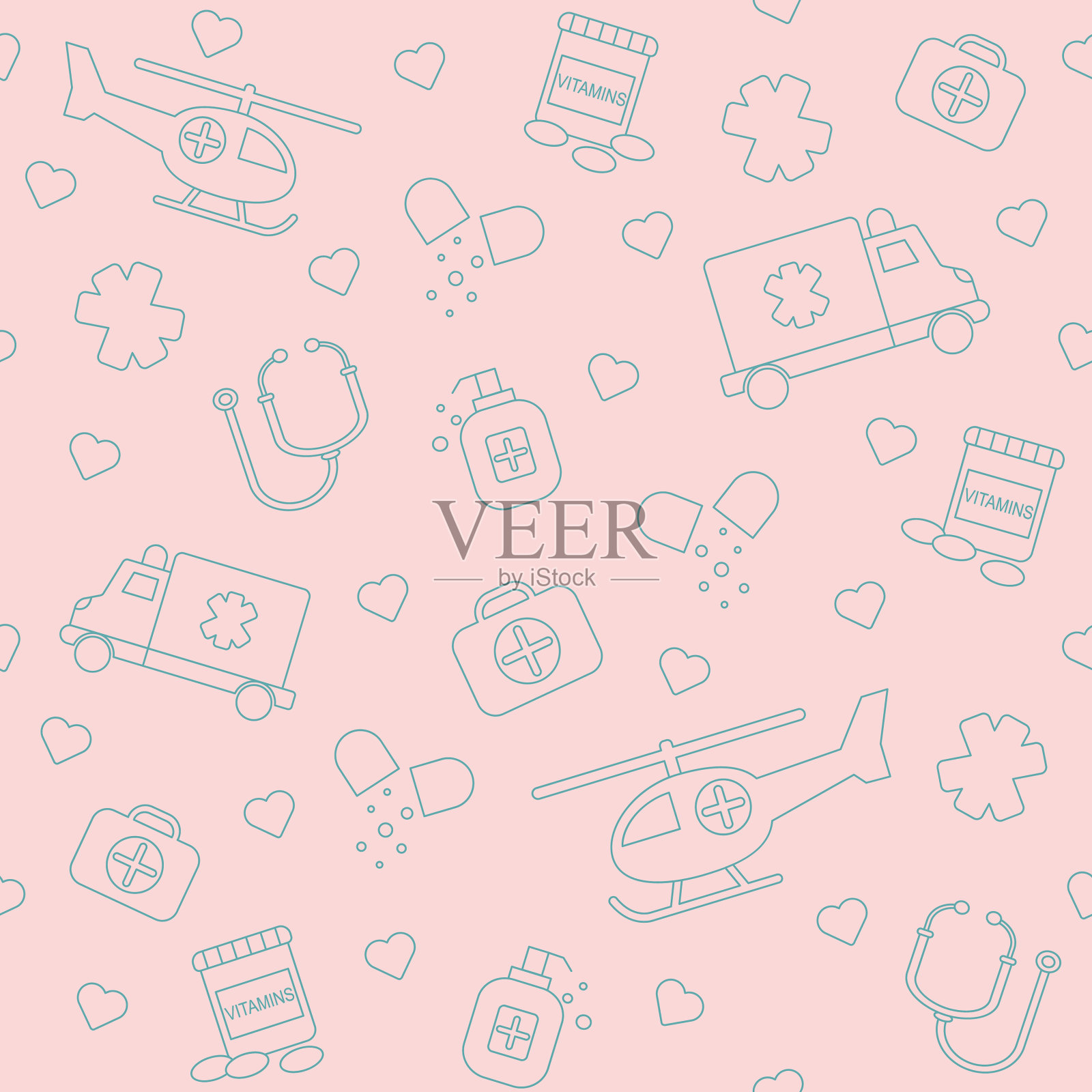 儿科背景无缝图案插画图片素材