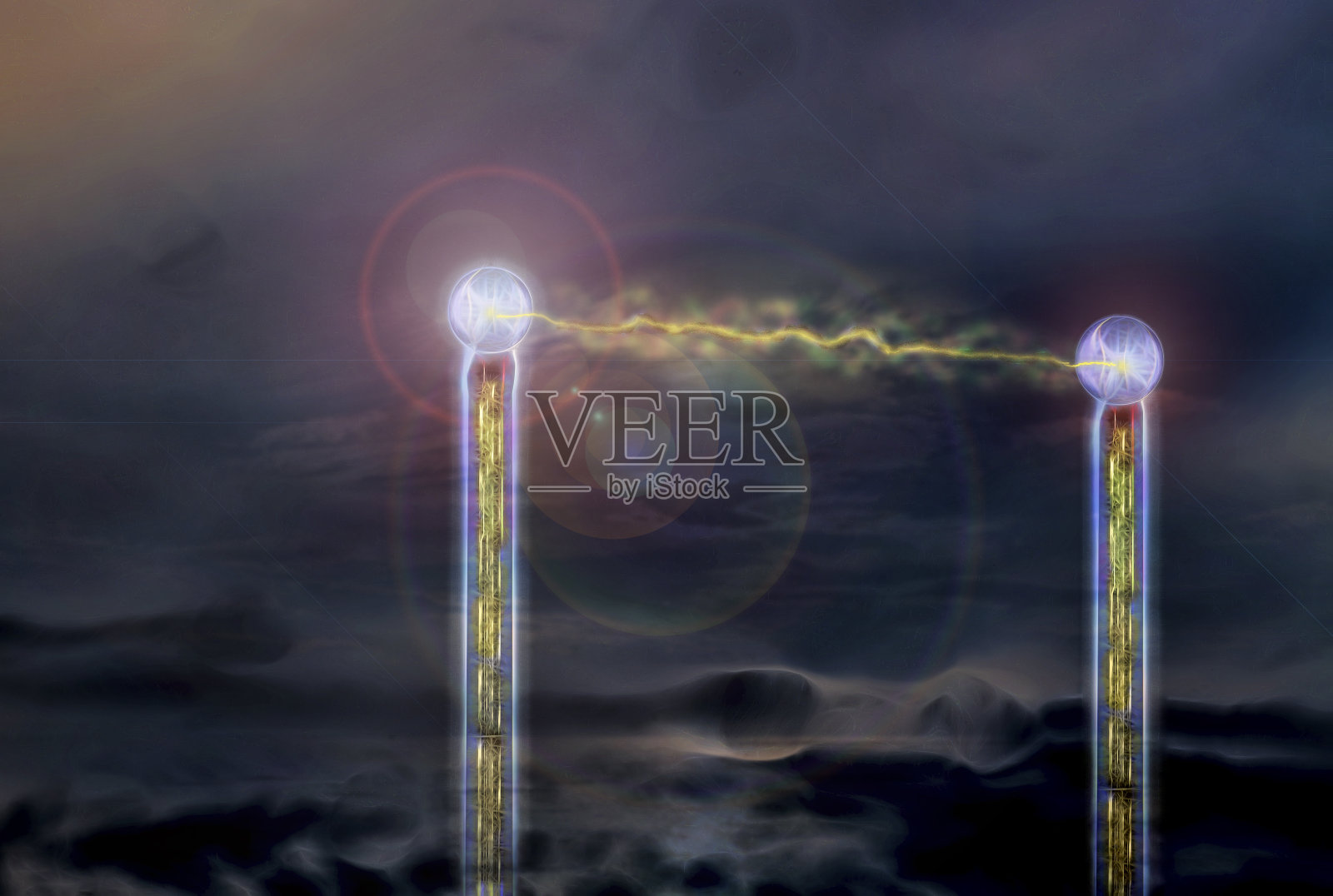 抽象的电极照片摄影图片