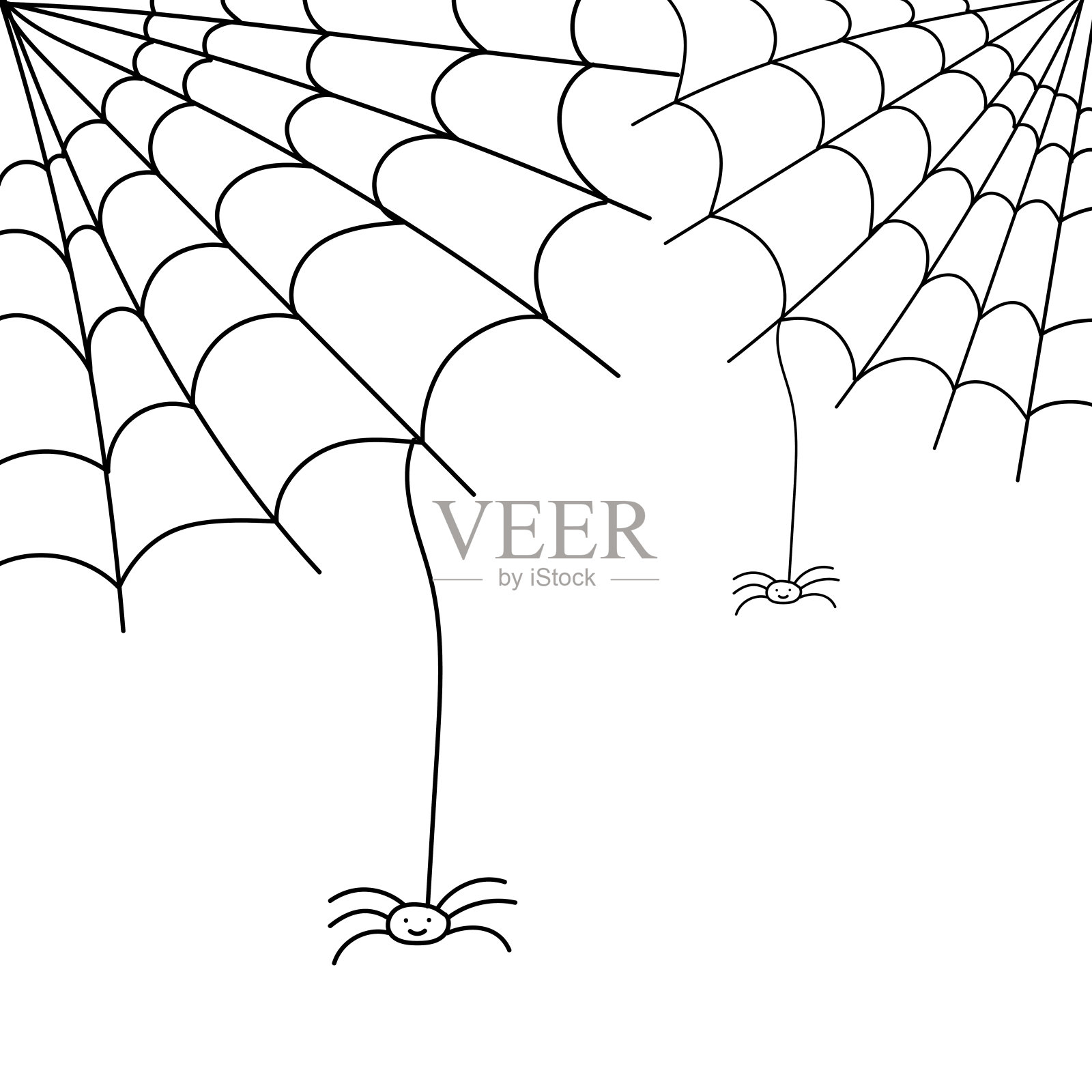 矢量插图logo蜘蛛网在万圣节的白色背景插画图片素材