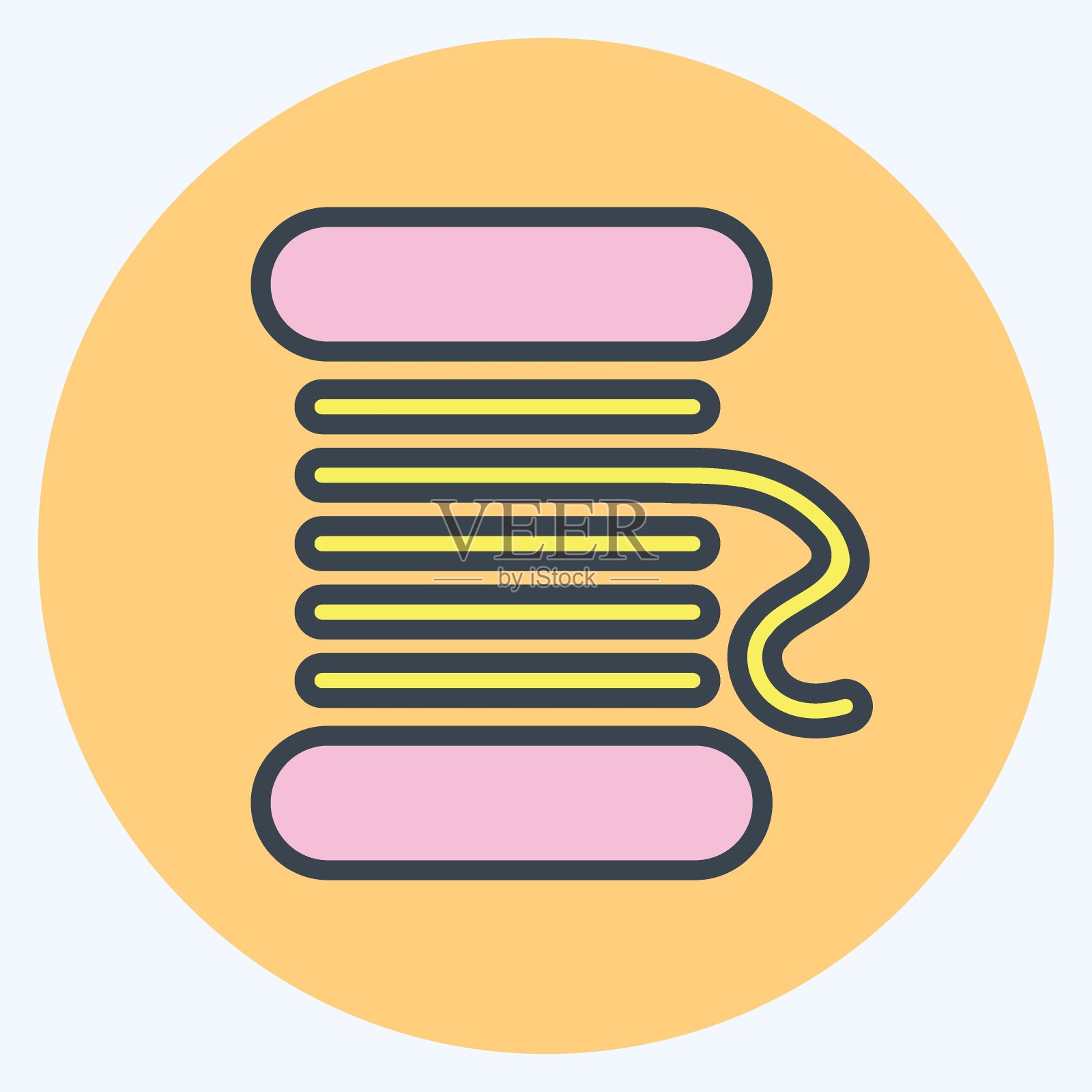 图标线轴。适合教育符号。颜色风格交配。简单的设计可编辑。设计模板向量。简单的说明插画图片素材