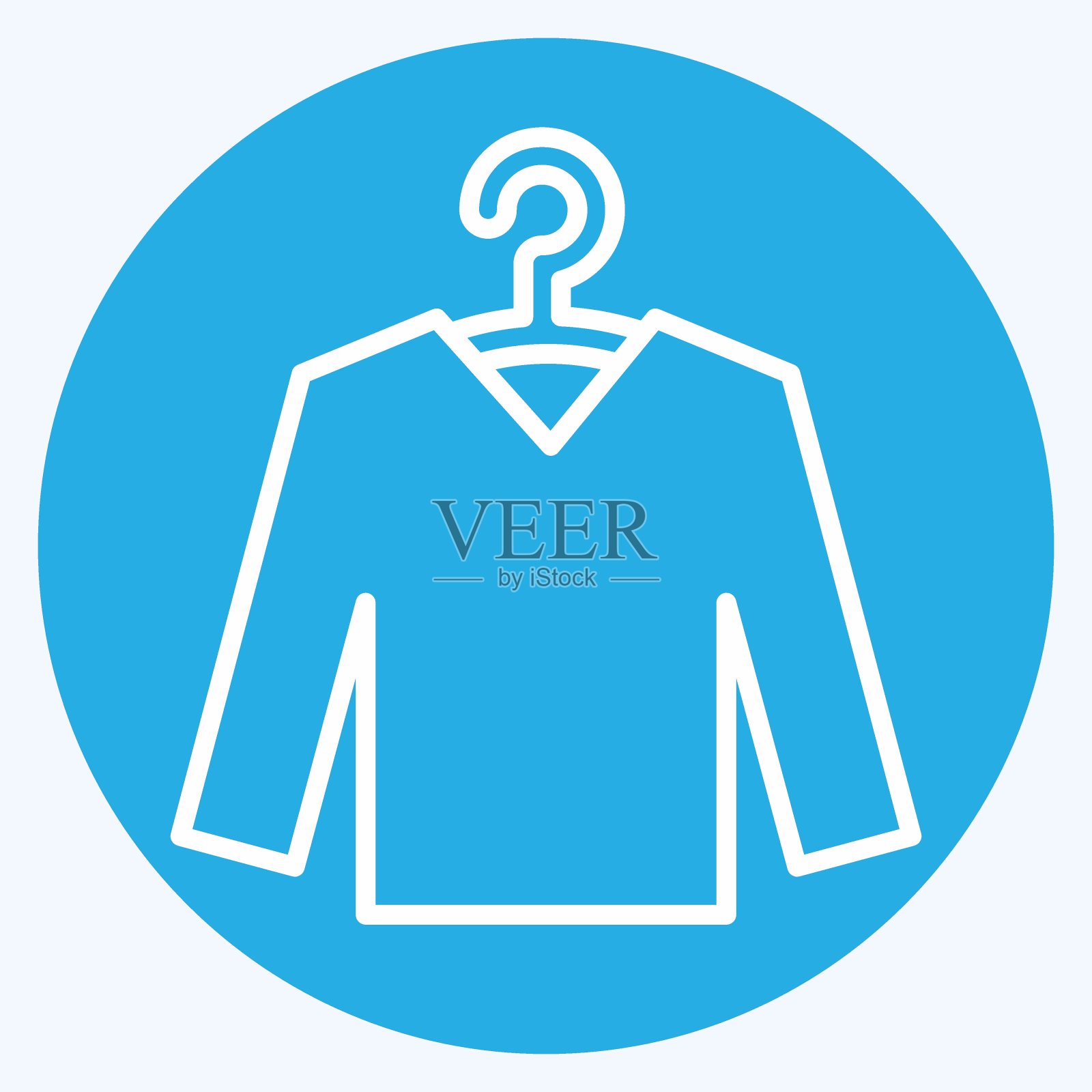 图标针织品。适合教育符号。蓝眼睛的风格。简单的设计可编辑。设计模板向量。简单的说明插画图片素材