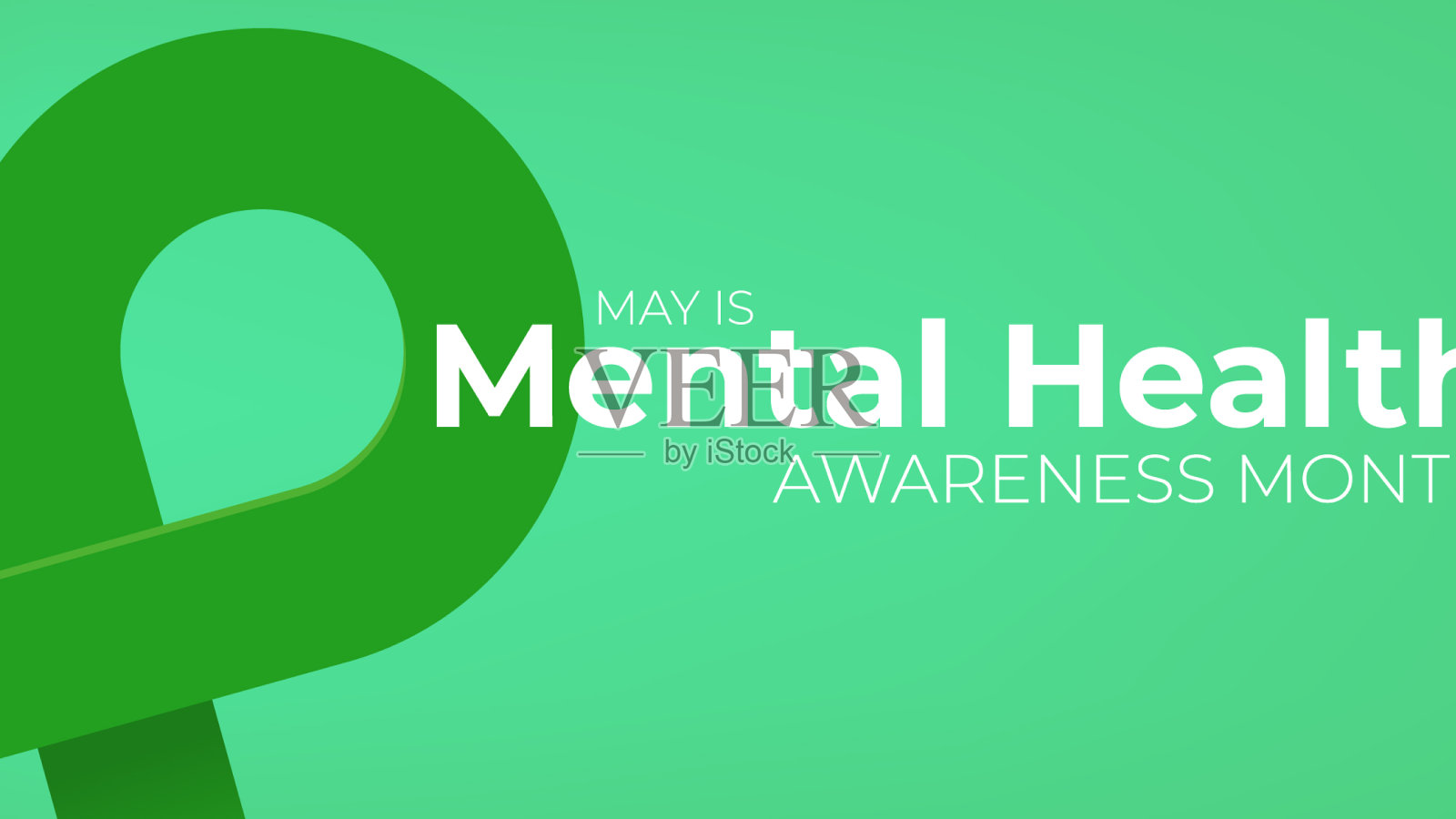 五月是心理健康宣传月插画图片素材