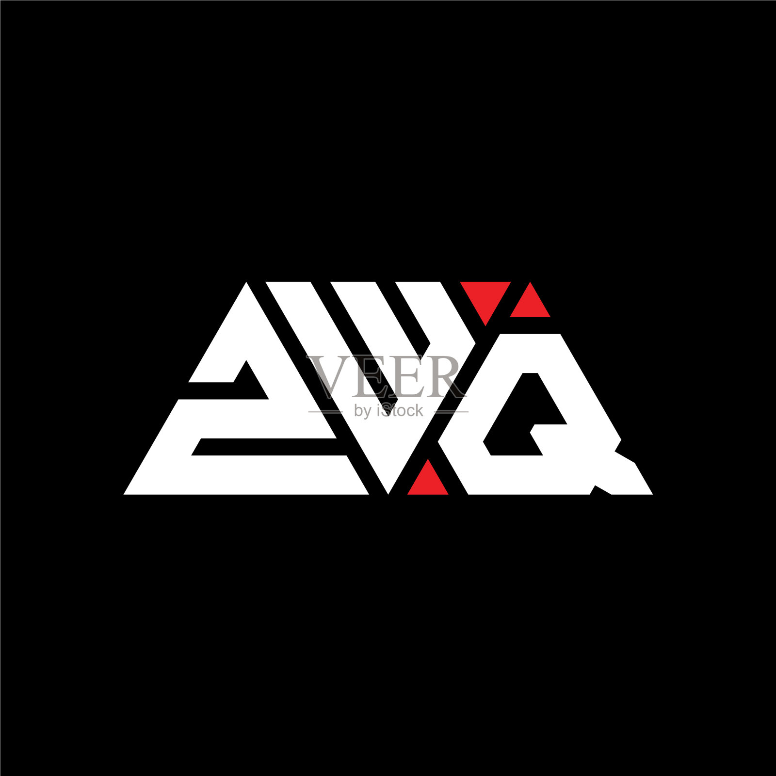 ZWQ三角形字母标志设计用三角形插画图片素材