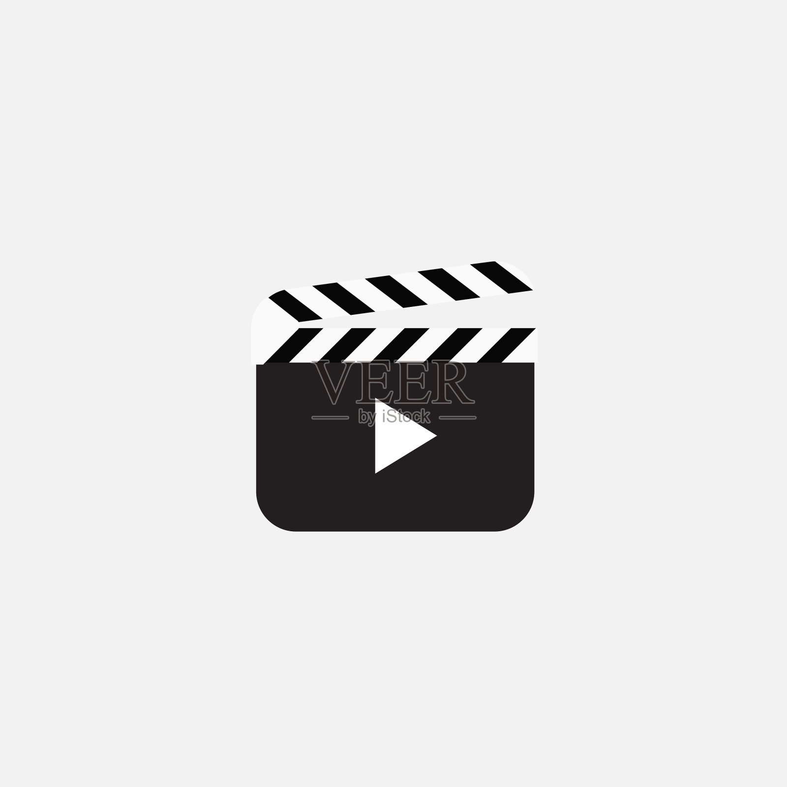 电影拍板平面图标设计插画图片素材