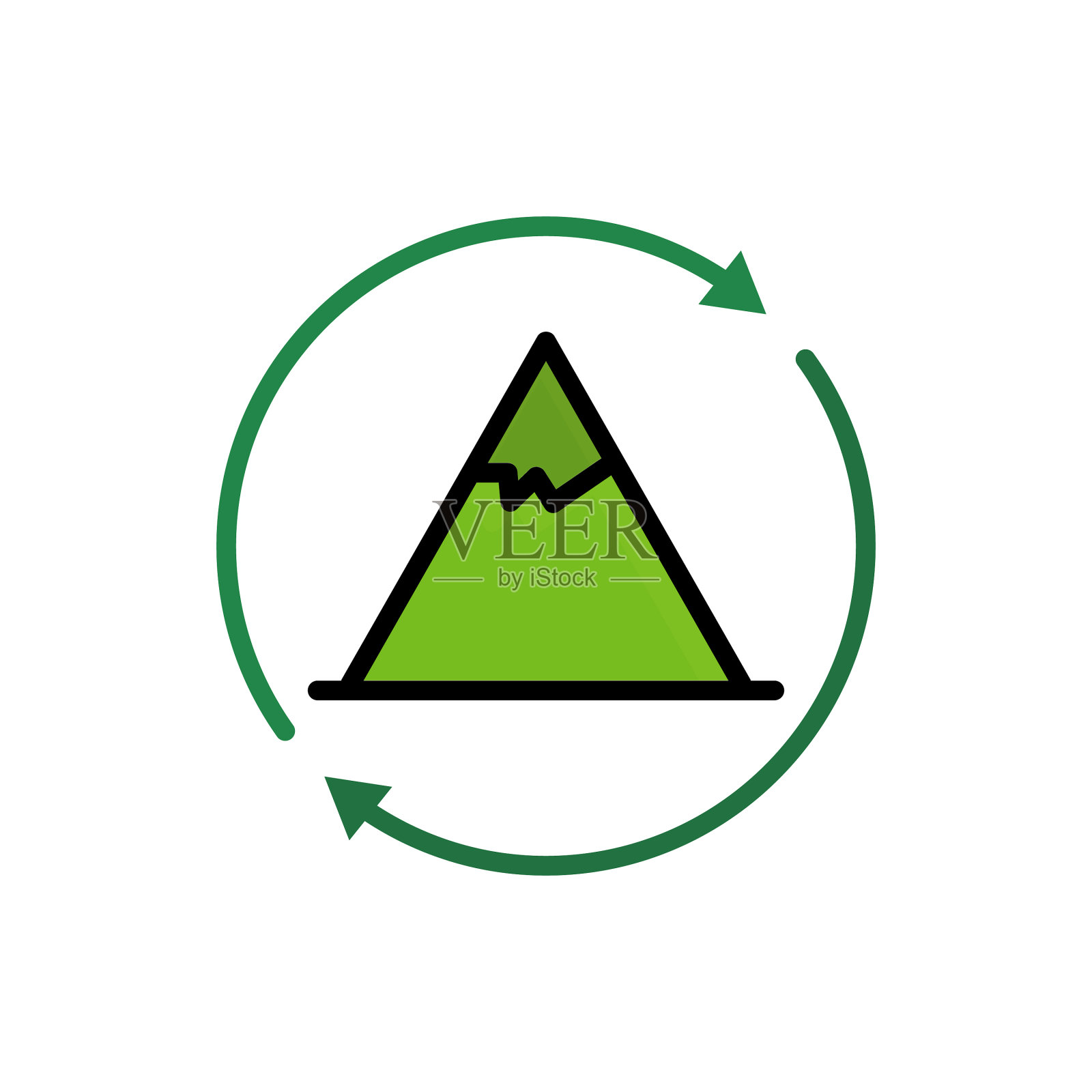 山图标填充线图标风格设计图标素材
