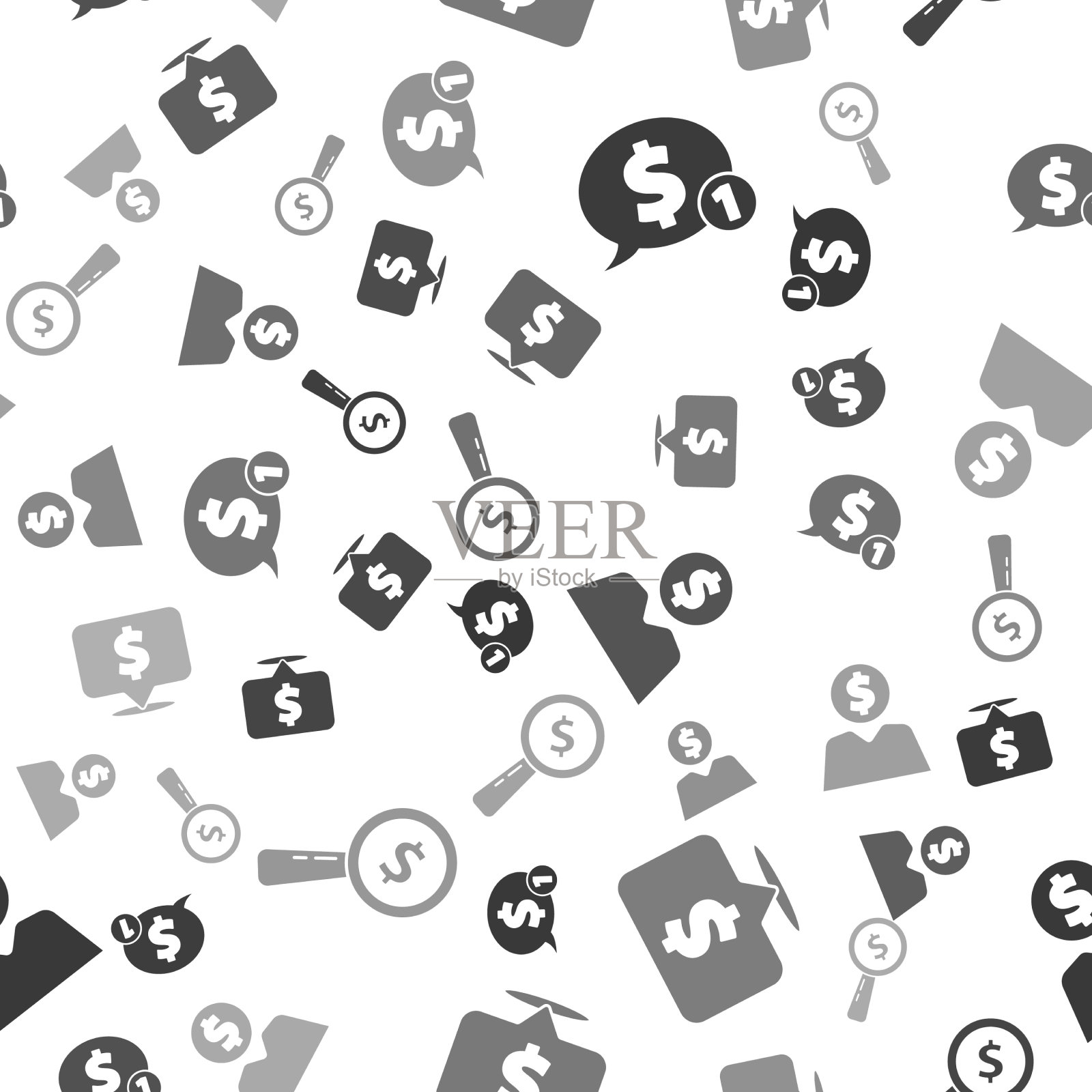 以美元设定言论泡沫与言论泡沫图标素材