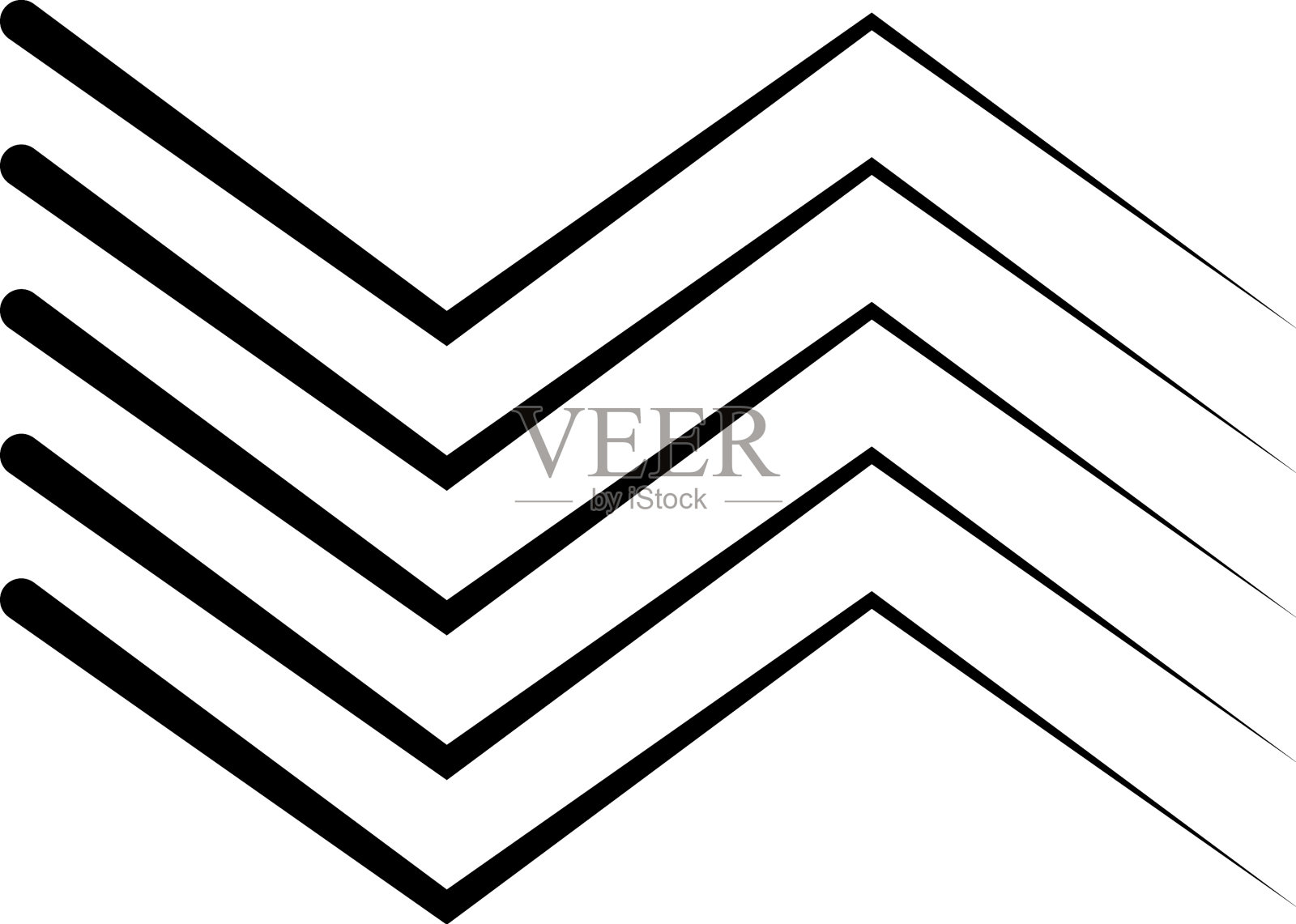 波浪形之字形纵横交错的条纹插画图片素材