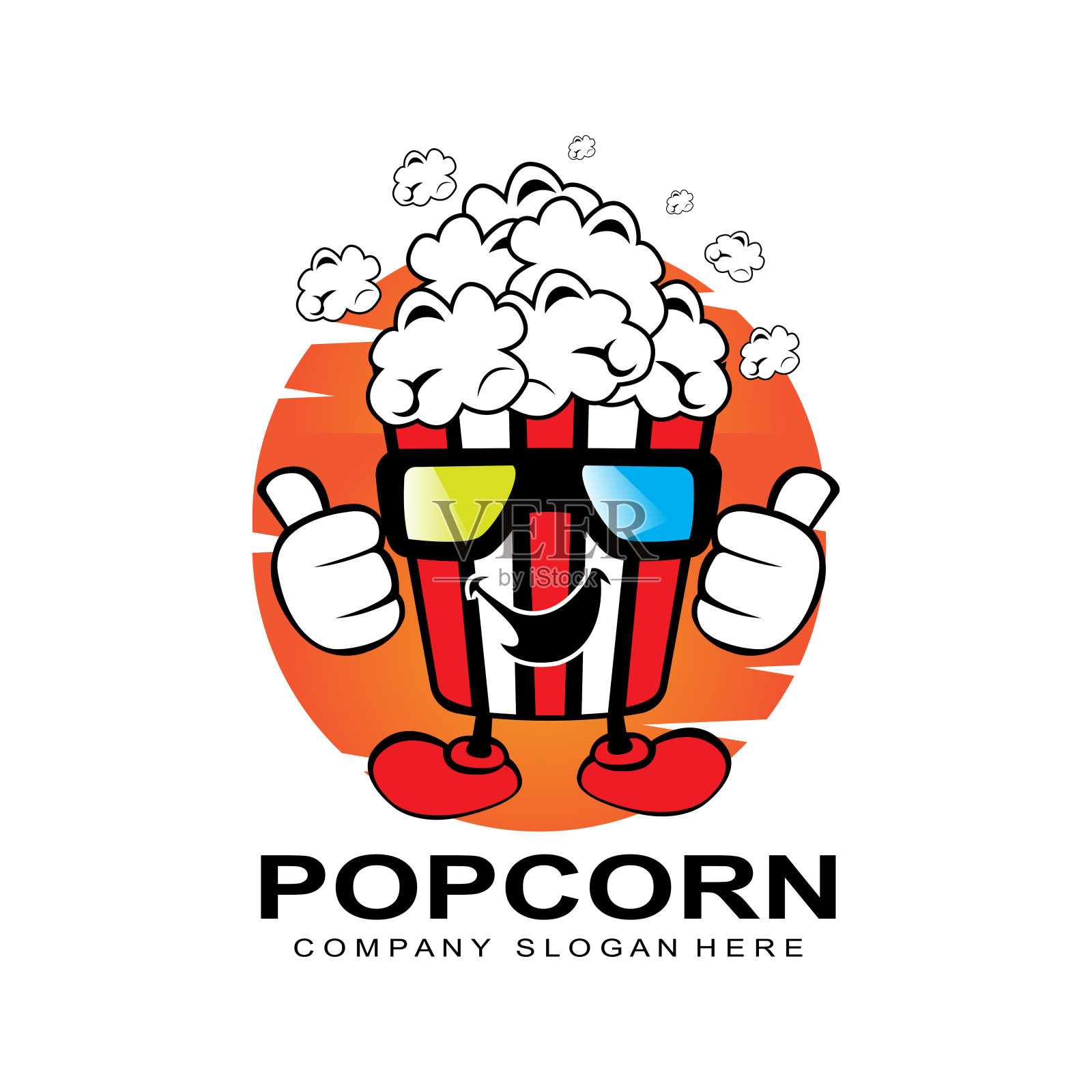 流行玉米标志图标矢量,爆炸,电影院零食,概念插图插画图片素材