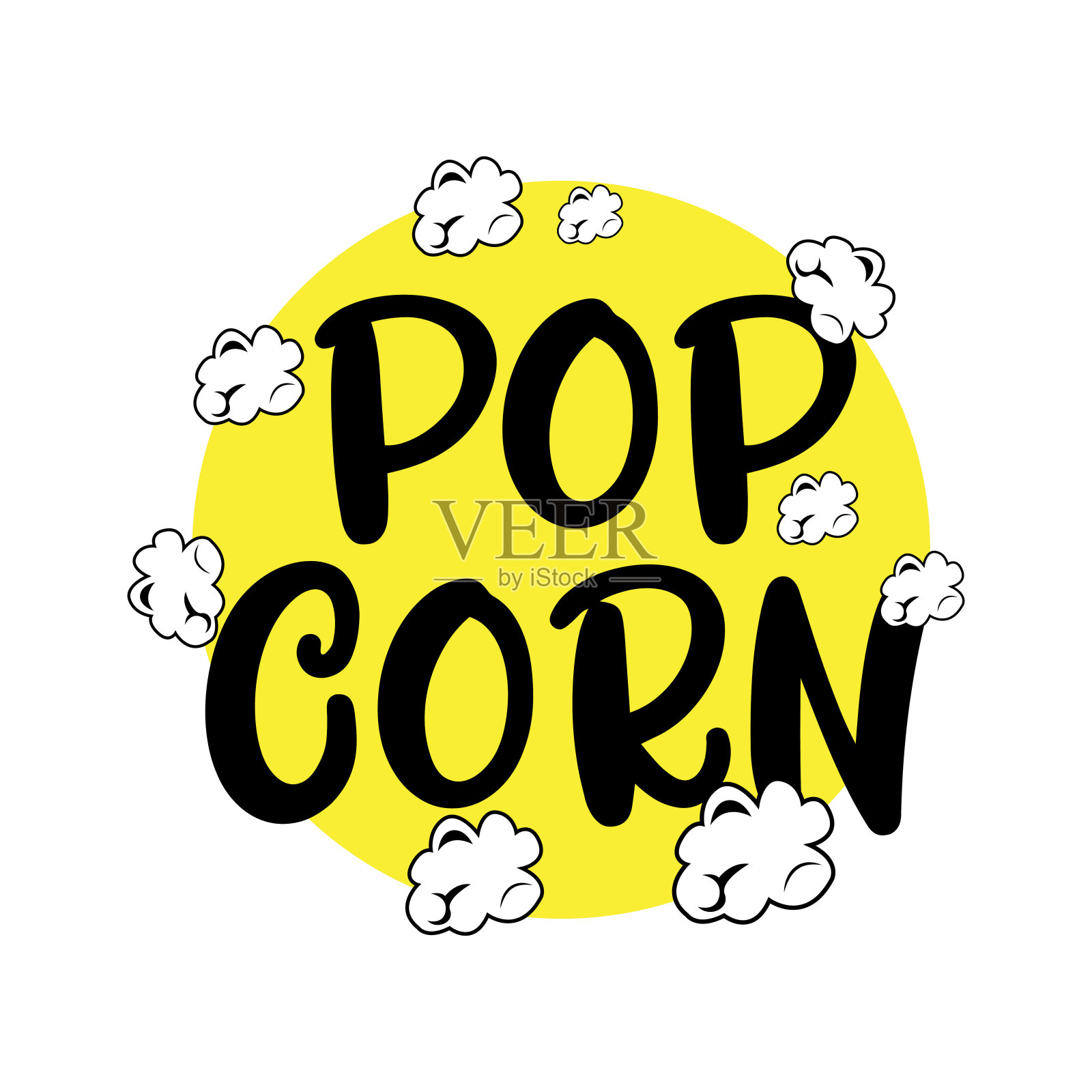 流行玉米标志图标矢量,爆炸,电影院零食,概念插图插画图片素材