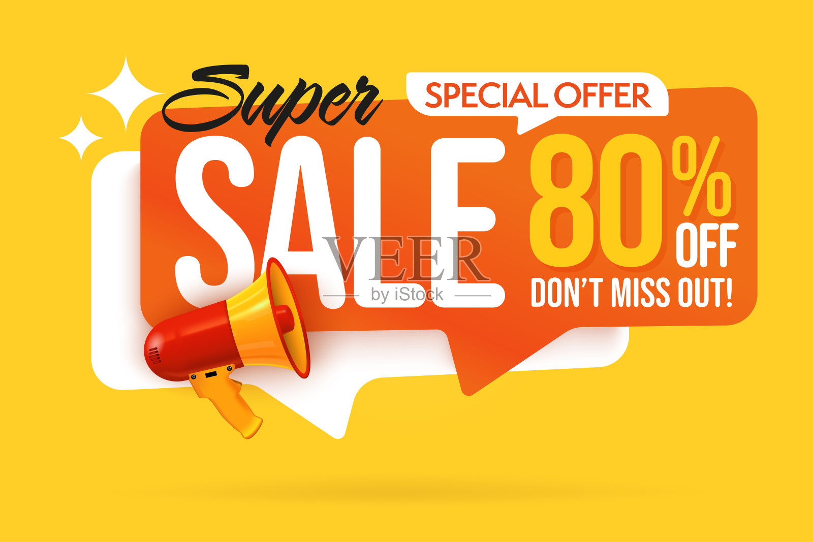 超级特价贴纸,八成优惠设计元素图片