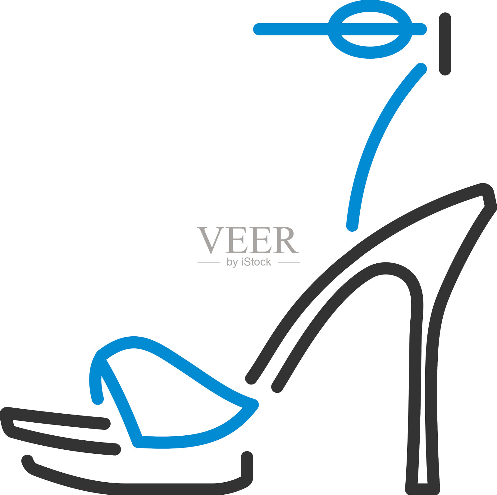 女人高跟鞋凉鞋图标设计元素图片