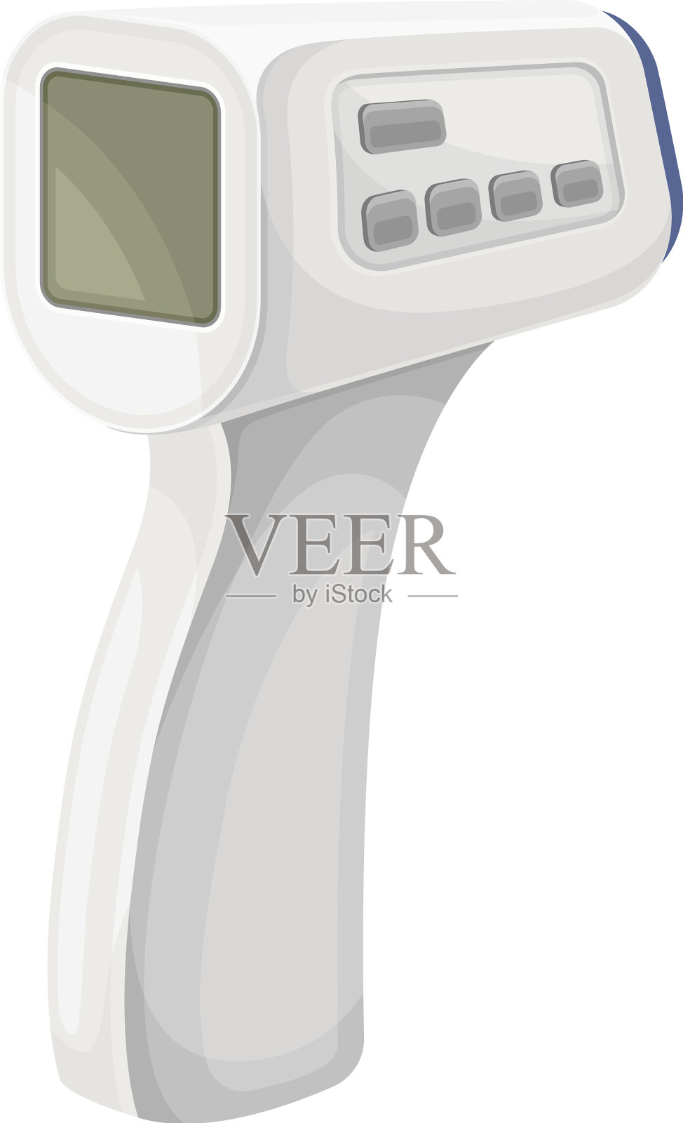 用作医疗仪器的红外温度计插画图片素材