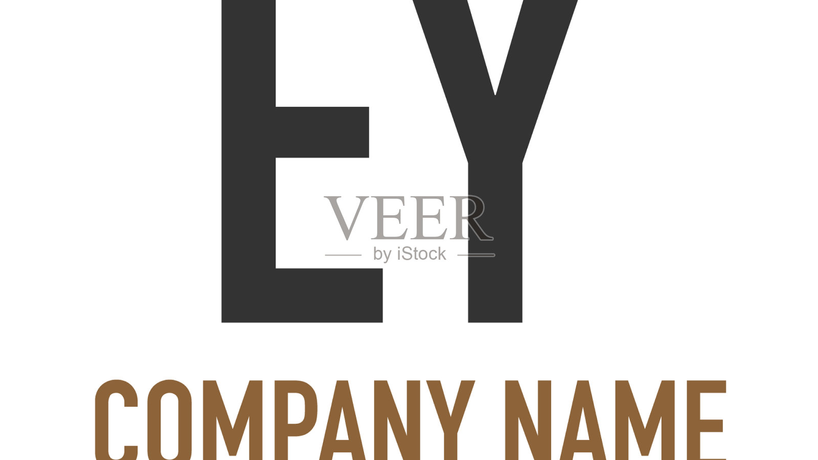 首字母ey复古圈线模板插画图片素材