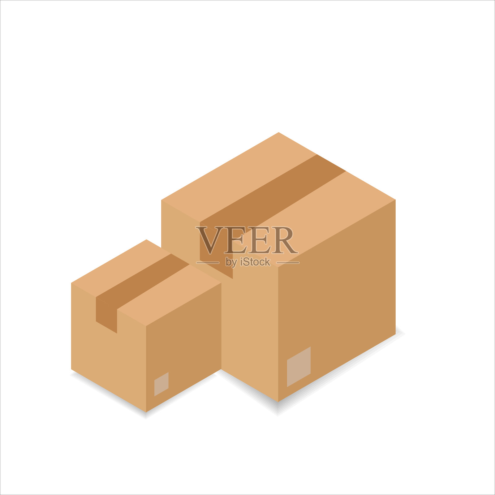 纸板箱运输及包装运输设计元素图片