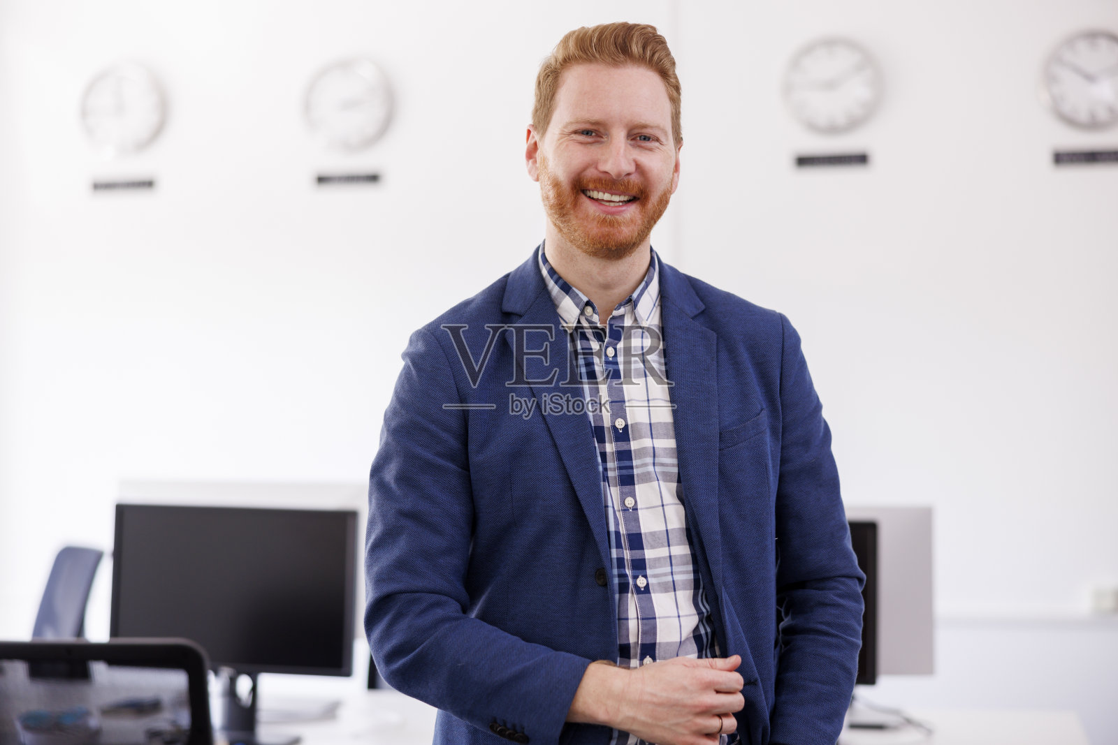 成功的现代青年商人画像照片摄影图片