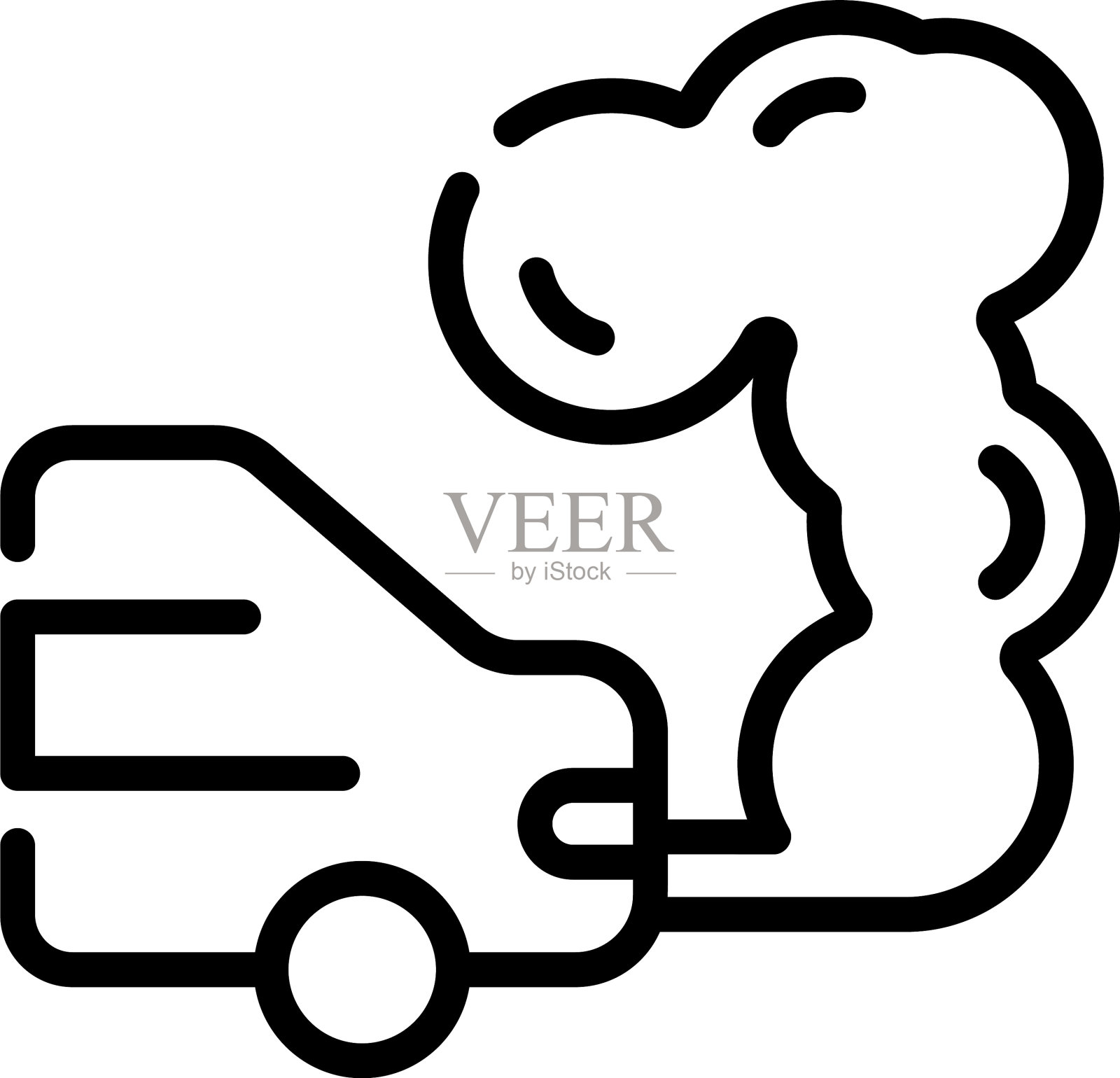 交通污染插画图片素材