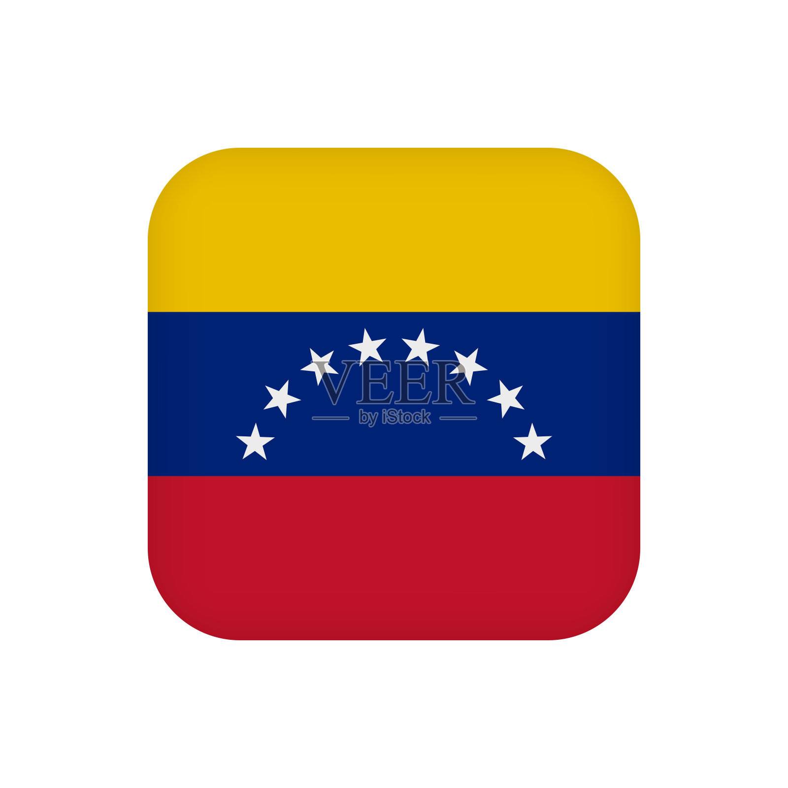 委内瑞拉国旗,官方颜色。矢量插图。插画图片素材